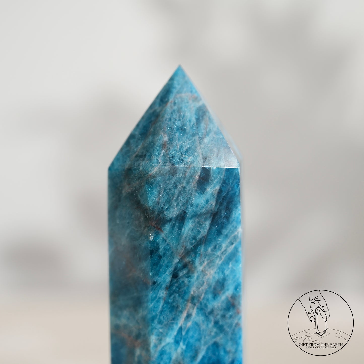 Blue Apatite point