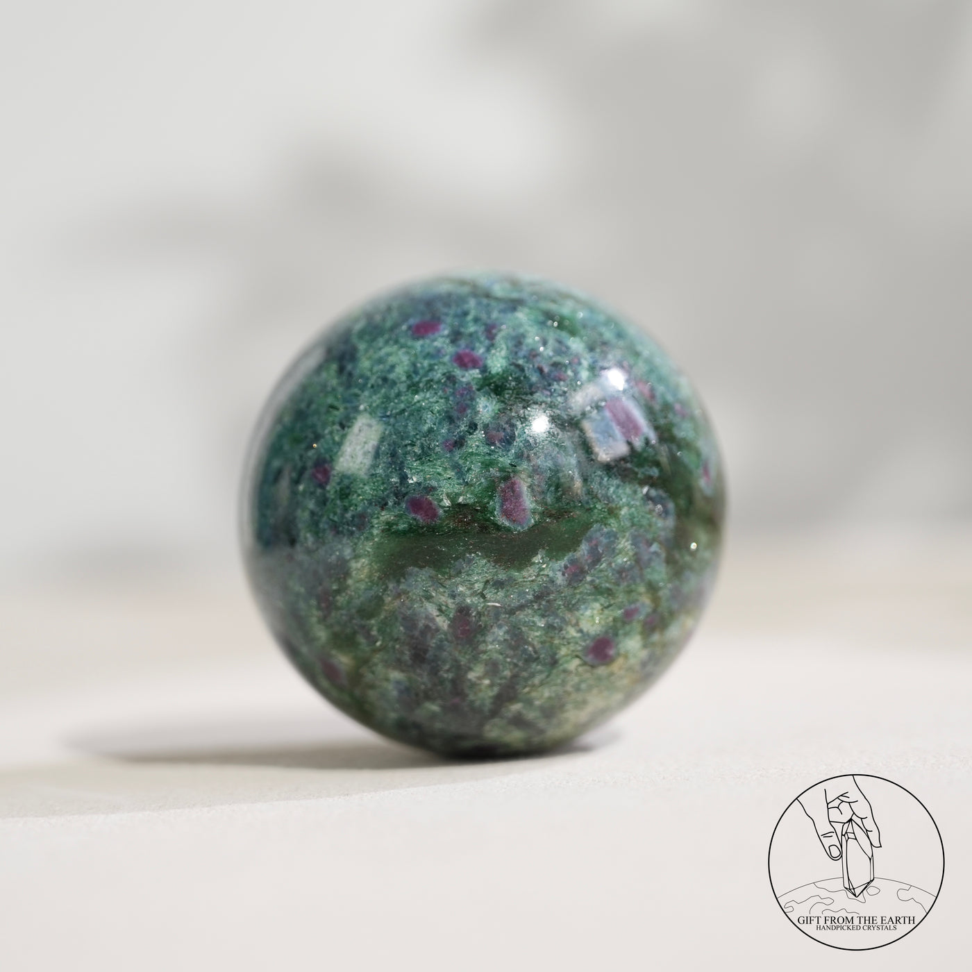 紅綠寶藍晶共生球