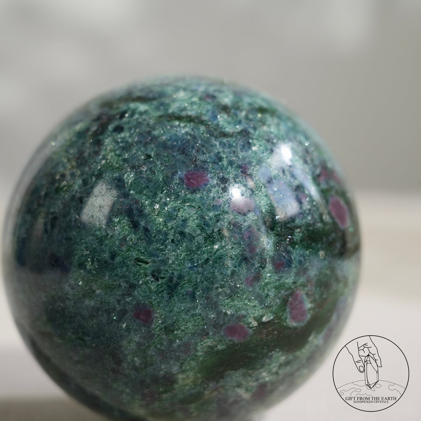 Red-green-blue tourmaline association sphere