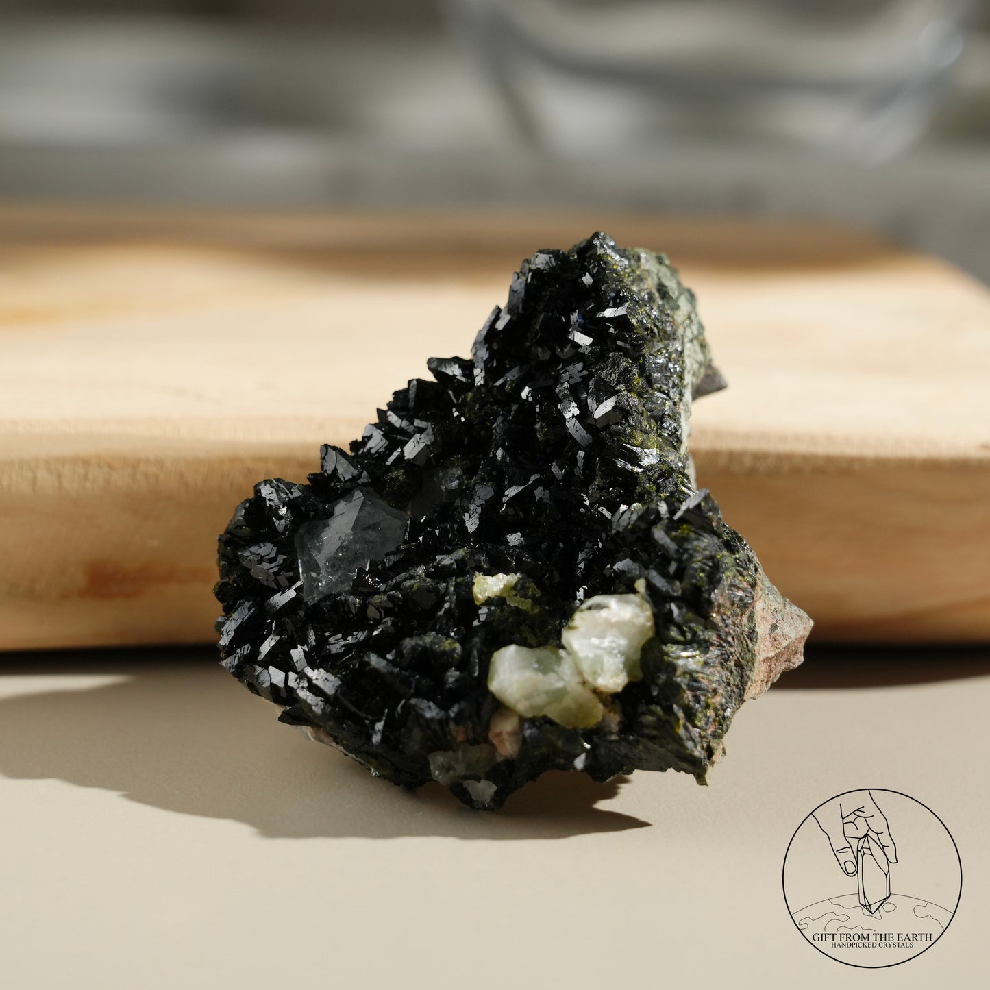 Turkish epidote in quartz