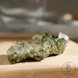 土耳其綠簾石白水晶共生