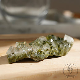 土耳其綠簾石白水晶共生