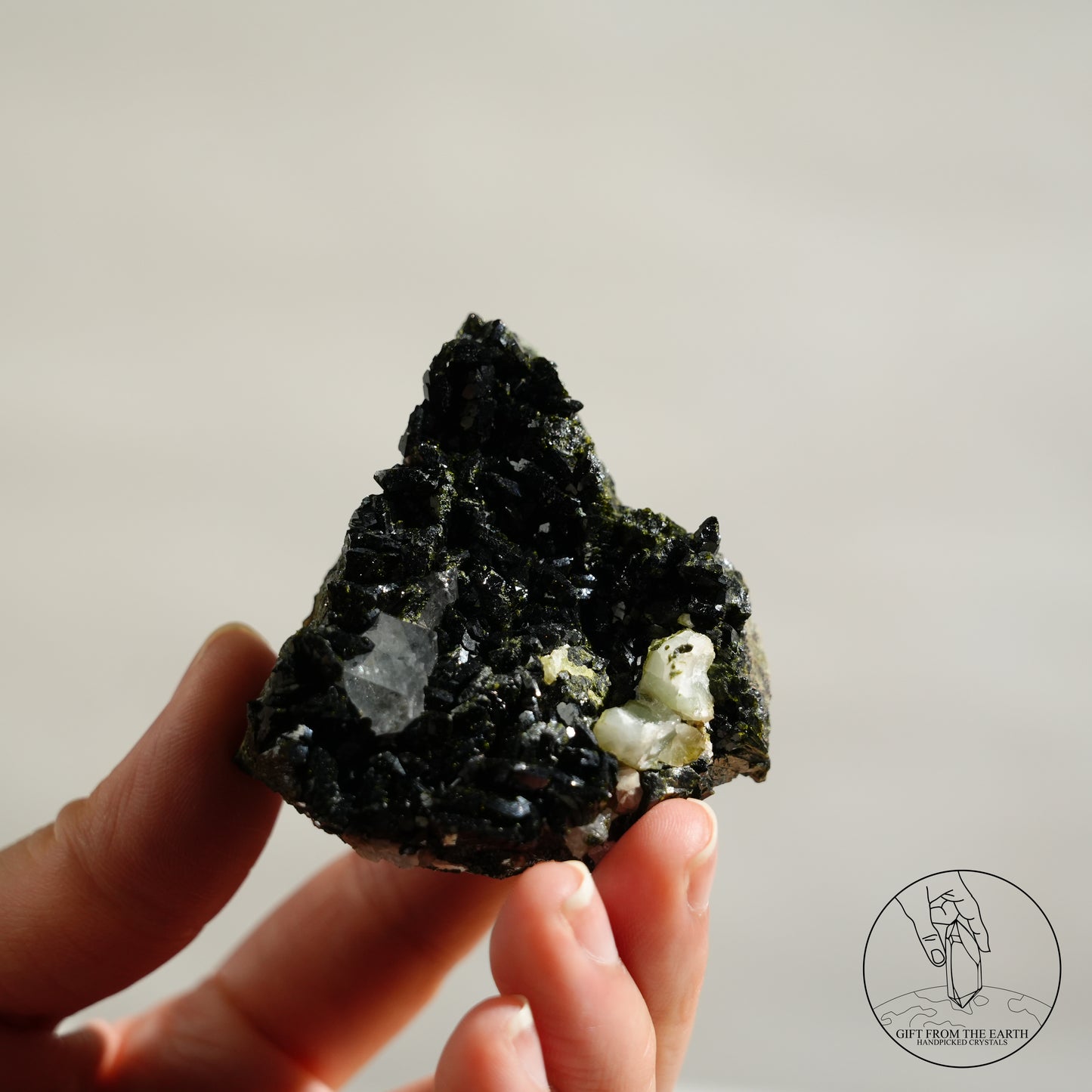 Turkish epidote in quartz