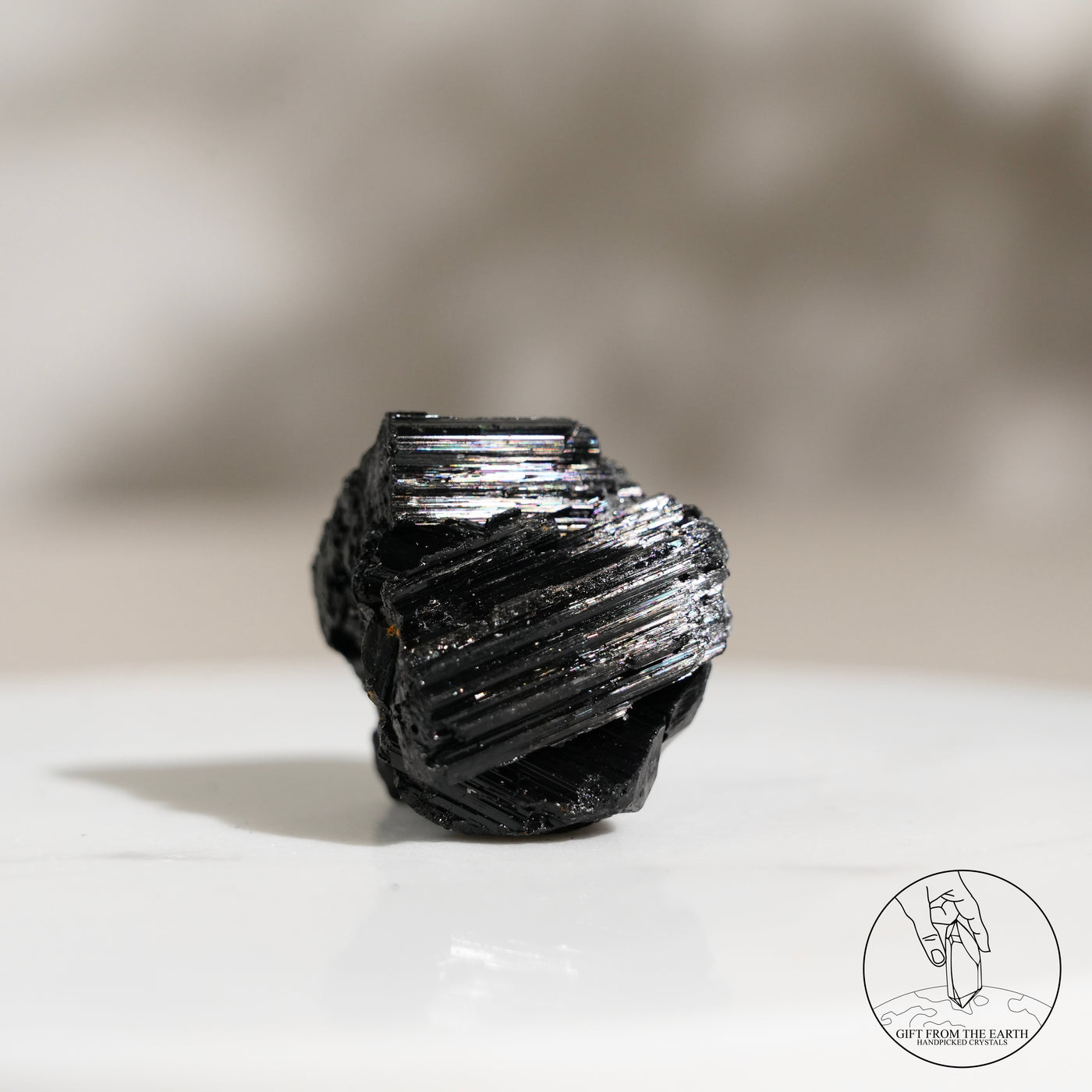 Glossy Black Tourmaline Raw Stone