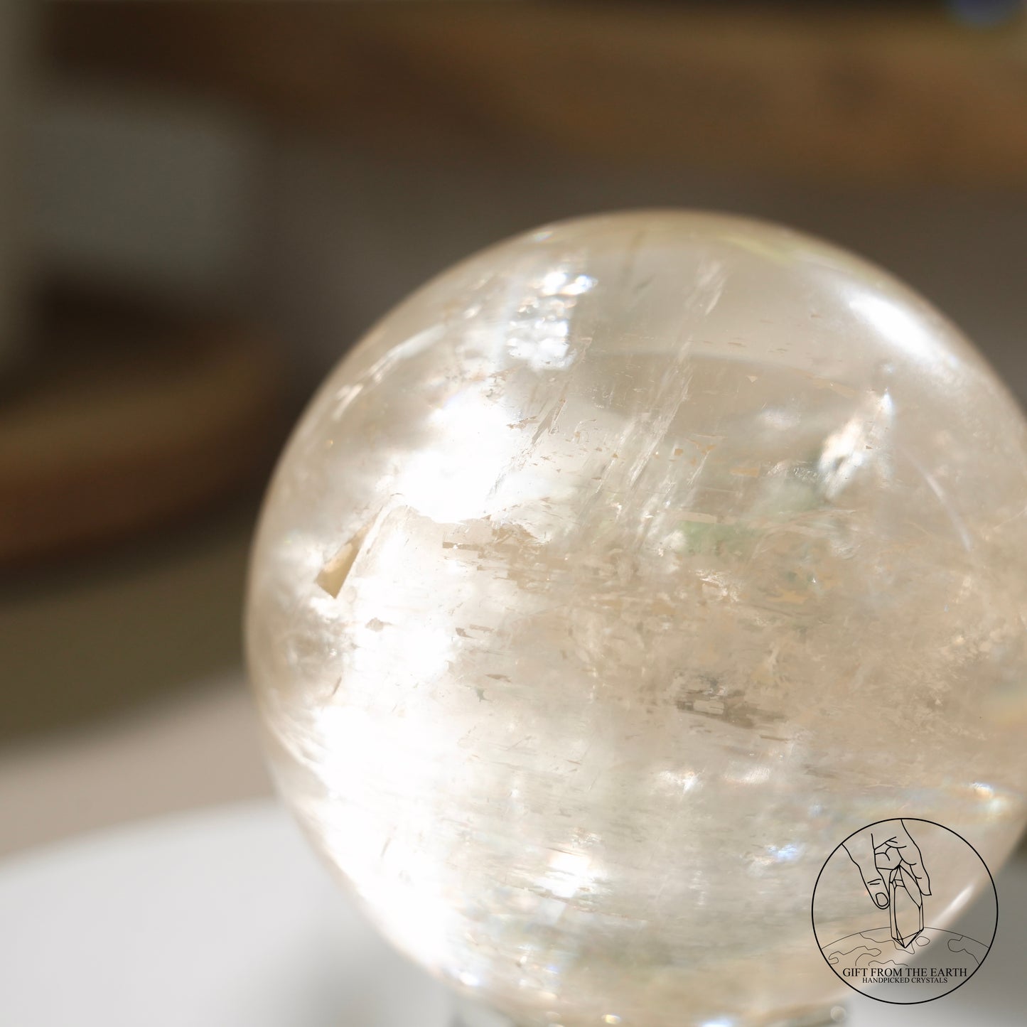 彩虹黃方解石球