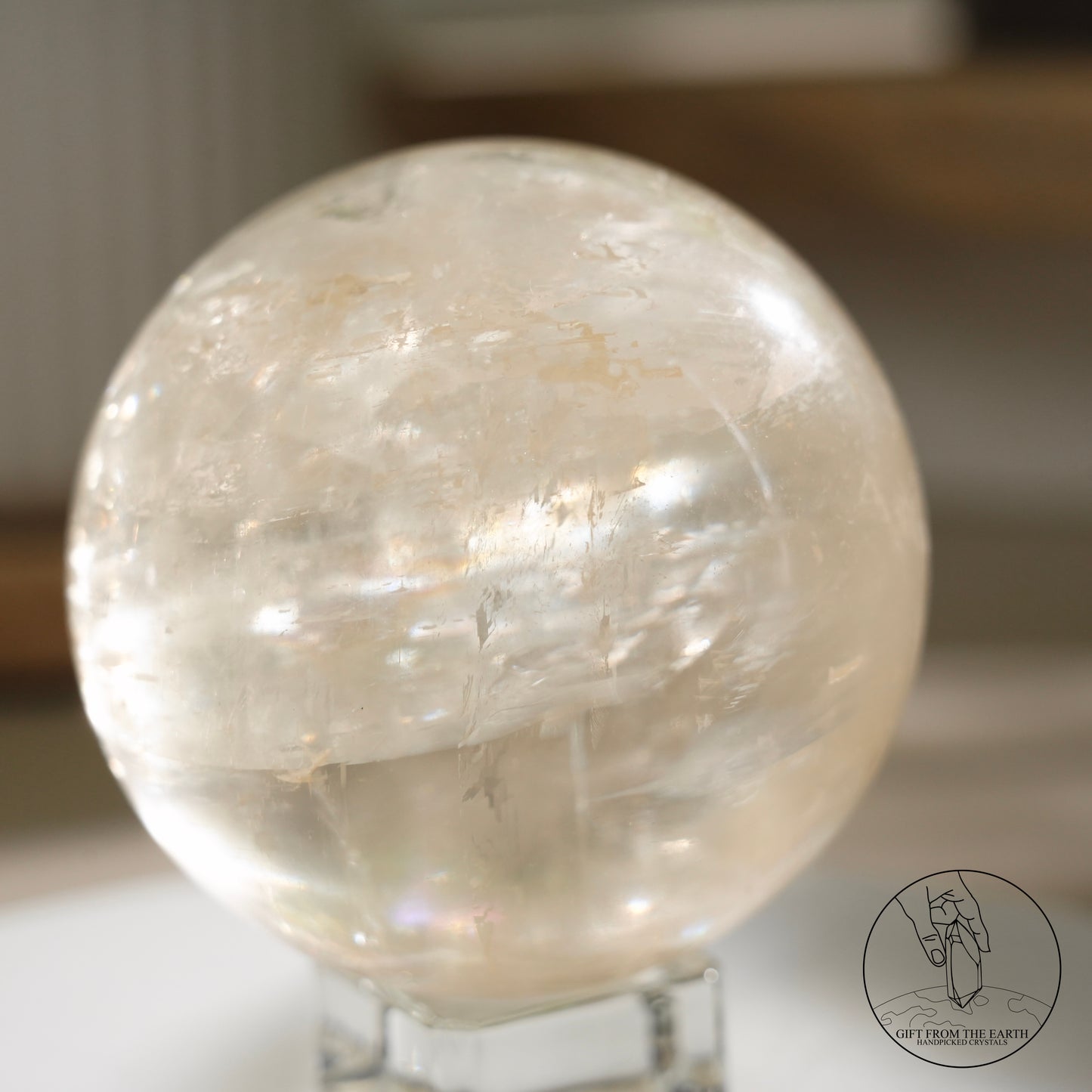 彩虹黃方解石球