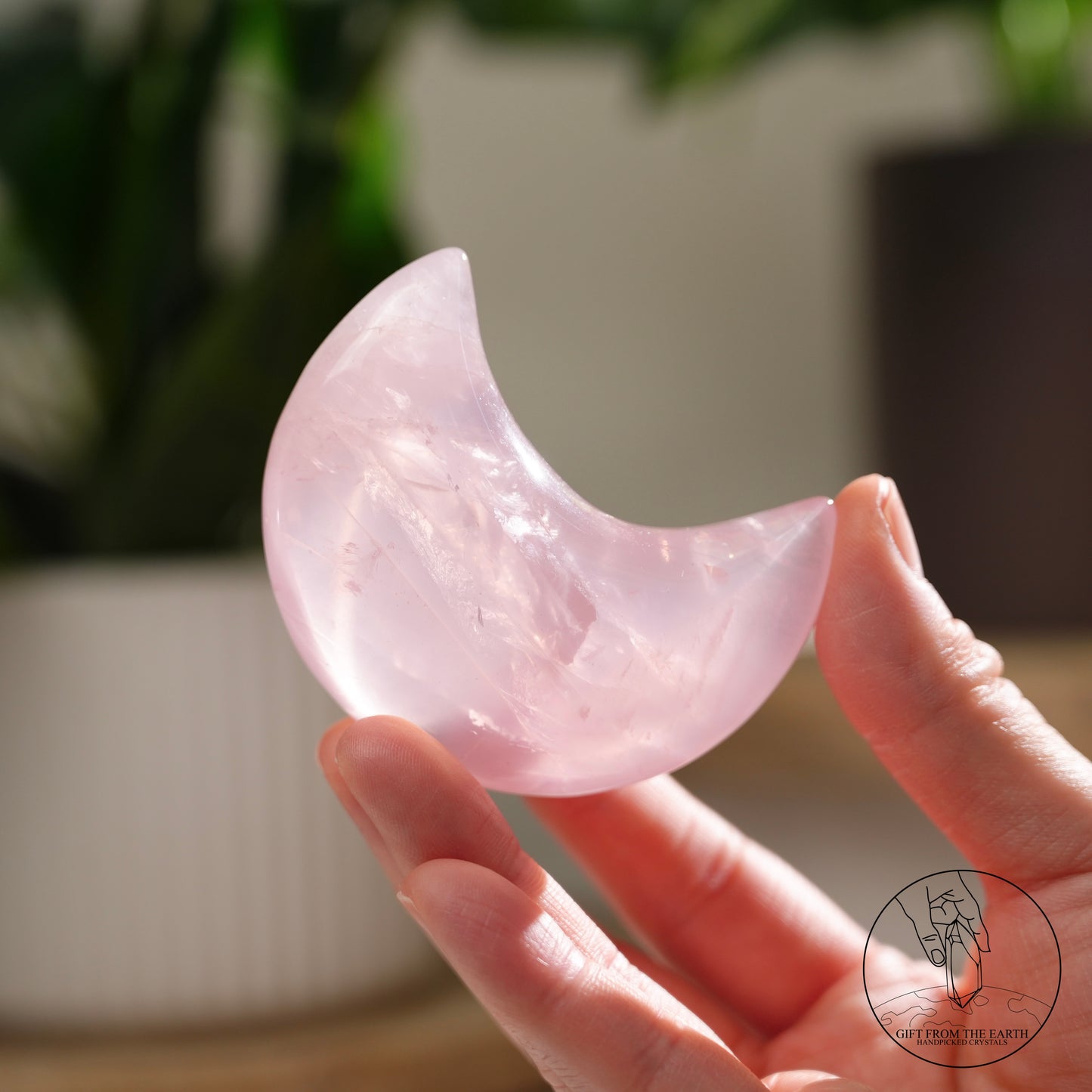 莫桑比克星光粉晶月亮