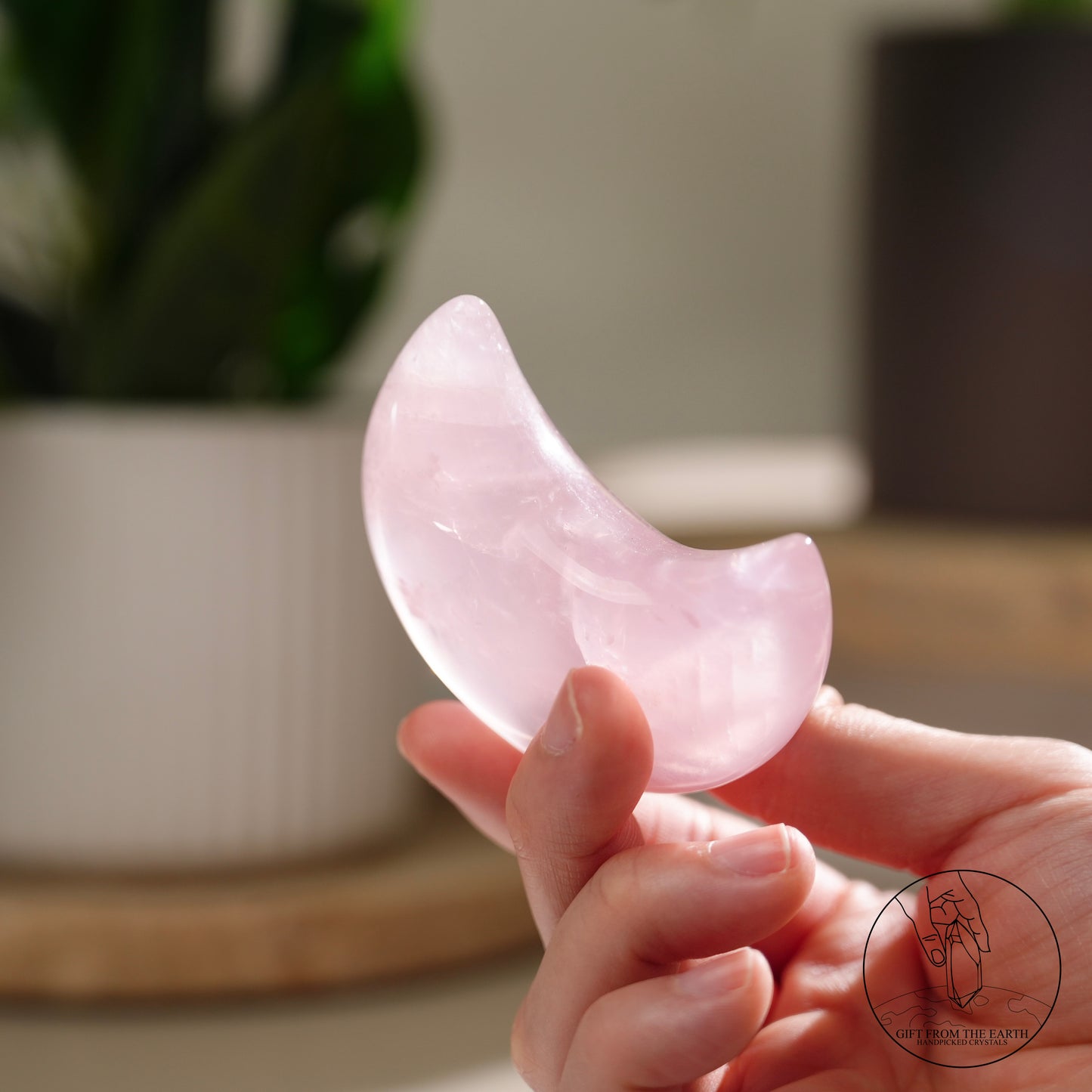 莫桑比克星光粉晶月亮