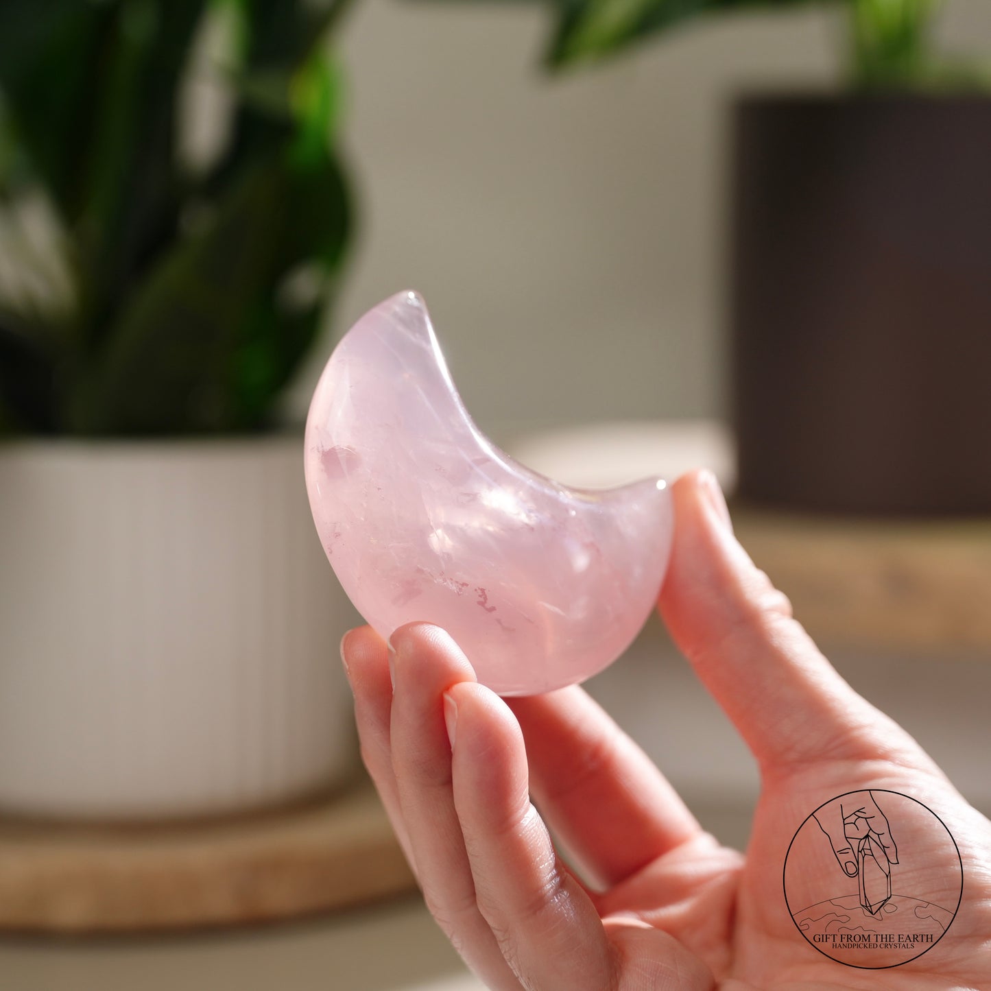 莫桑比克星光粉晶月亮