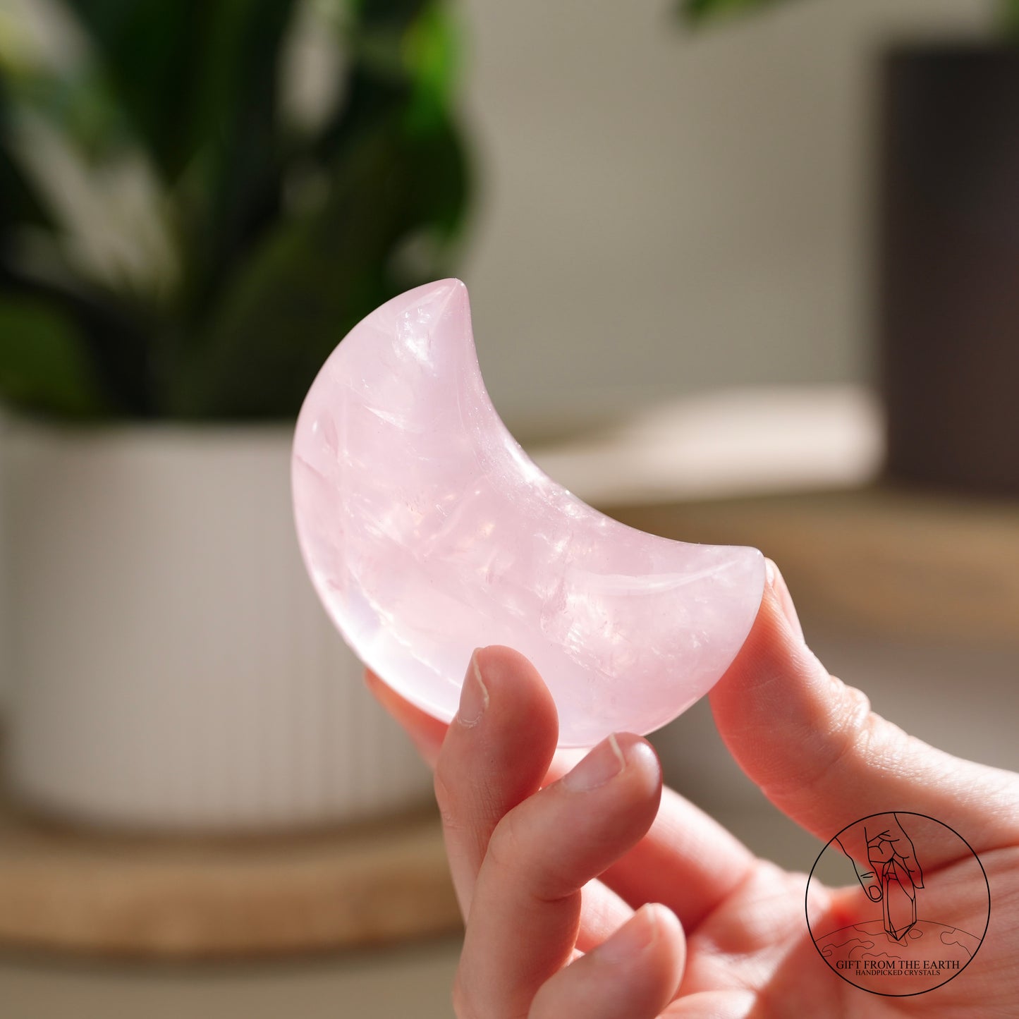 莫桑比克星光粉晶月亮