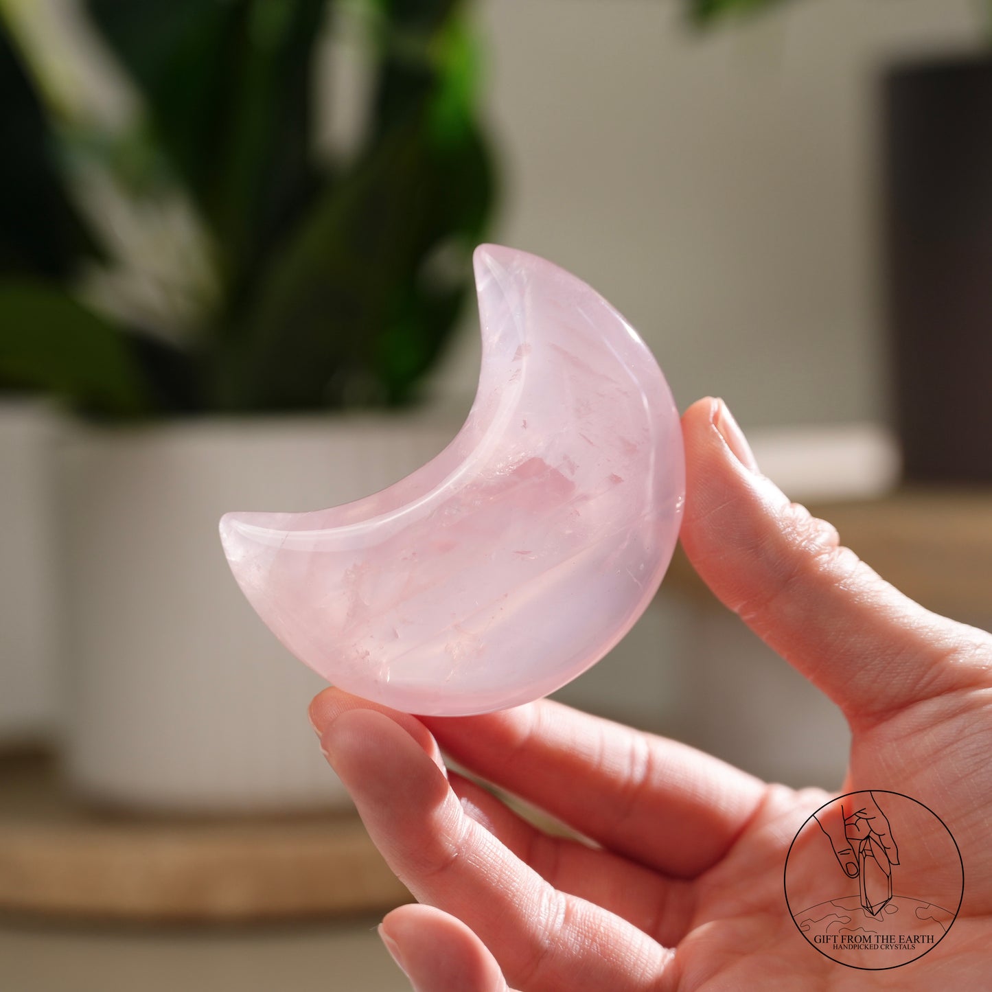 莫桑比克星光粉晶月亮