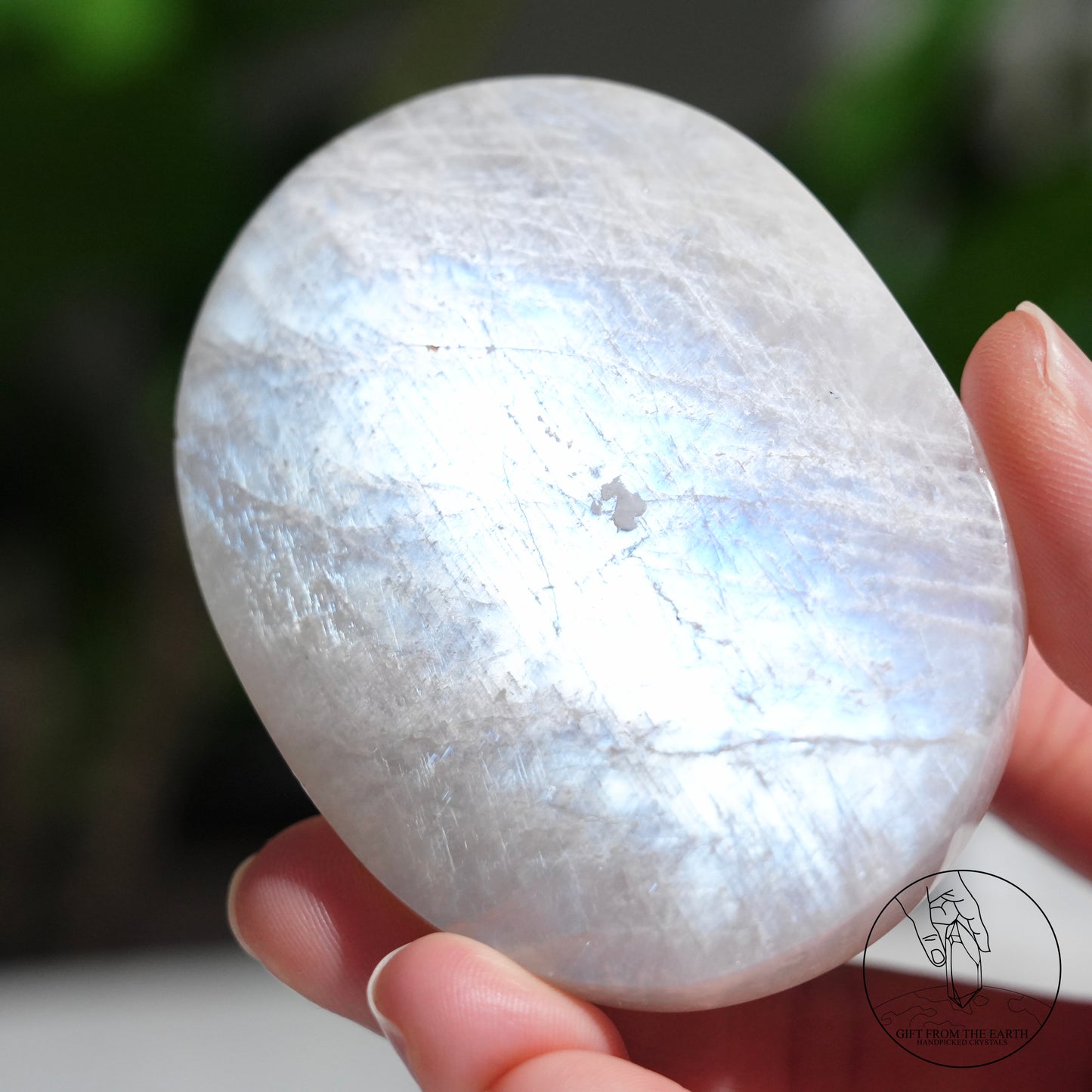 Sri Lankan white moonstone heart