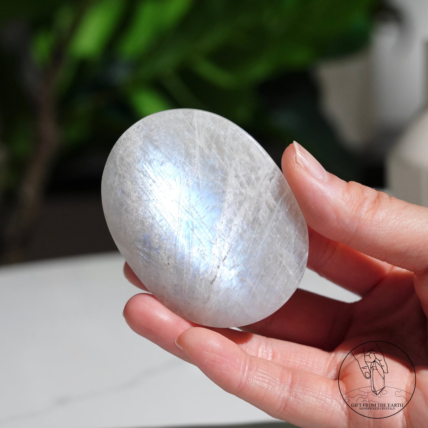 Sri Lankan white moonstone heart
