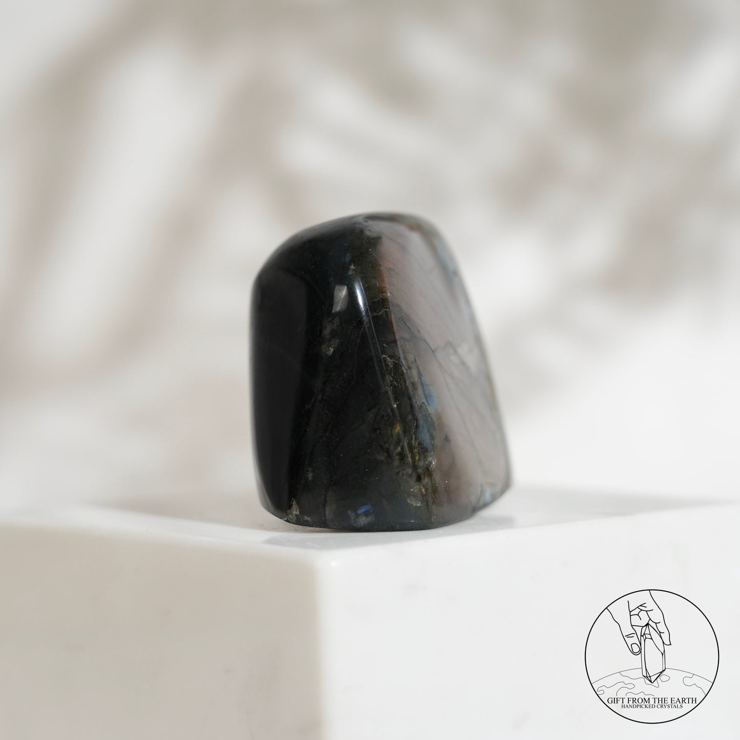 Double-sided flash purple-yellow labradorite