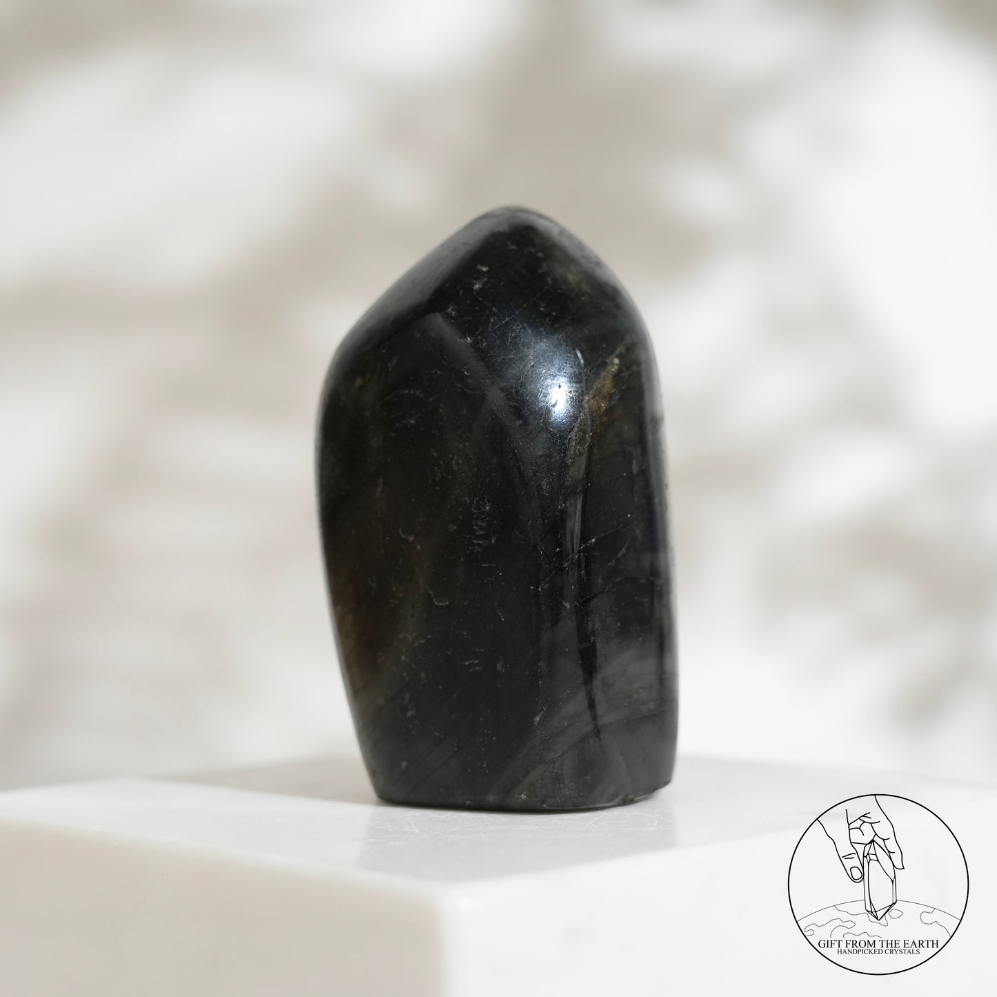 Double-sided flash purple-yellow labradorite