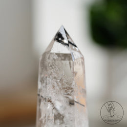 Clear Quartz Tower Black Tourmalinewith