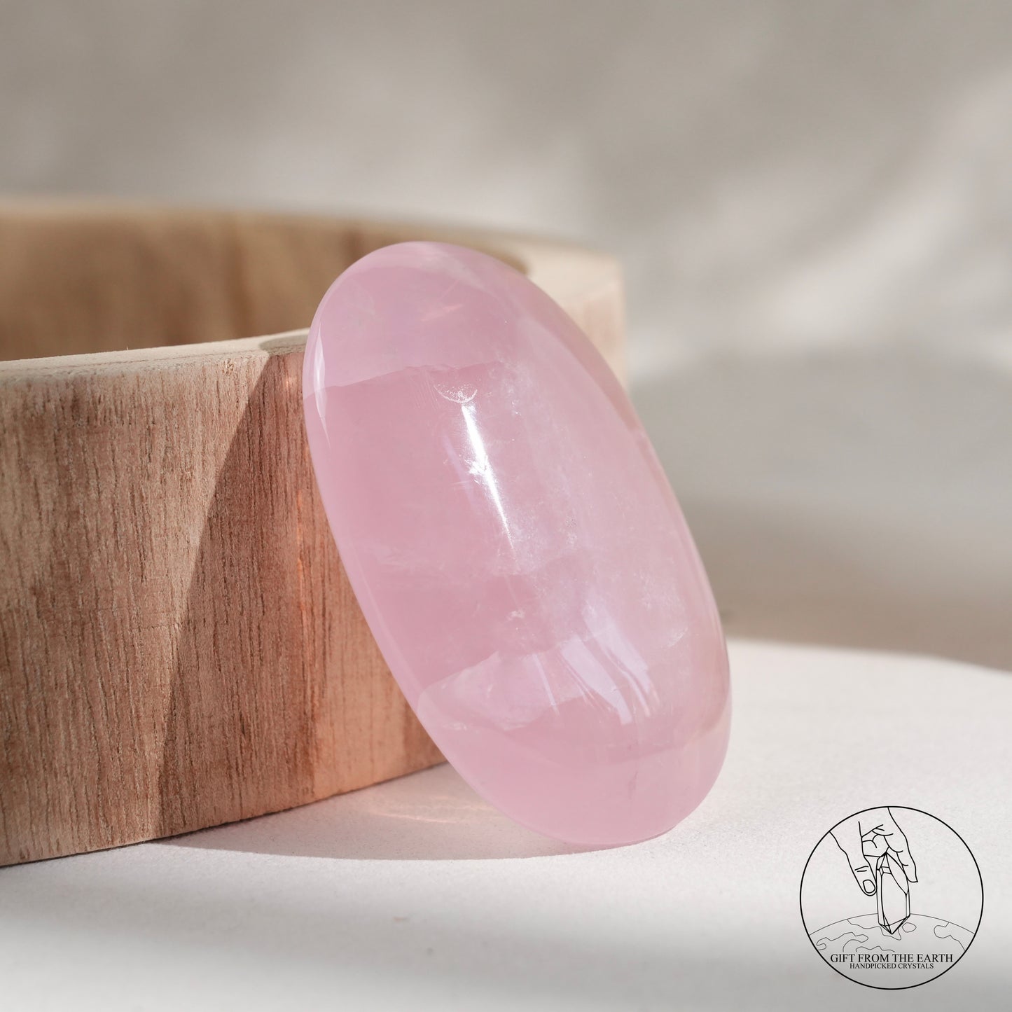 莫桑比克星光粉晶把件