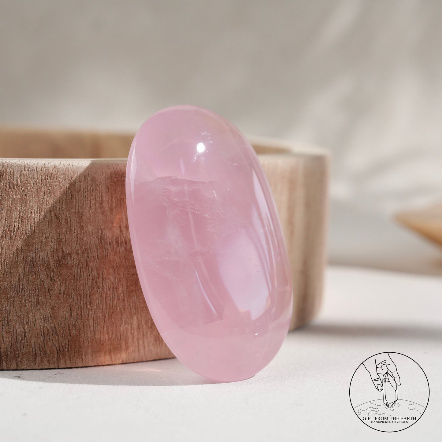 莫桑比克星光粉晶把件