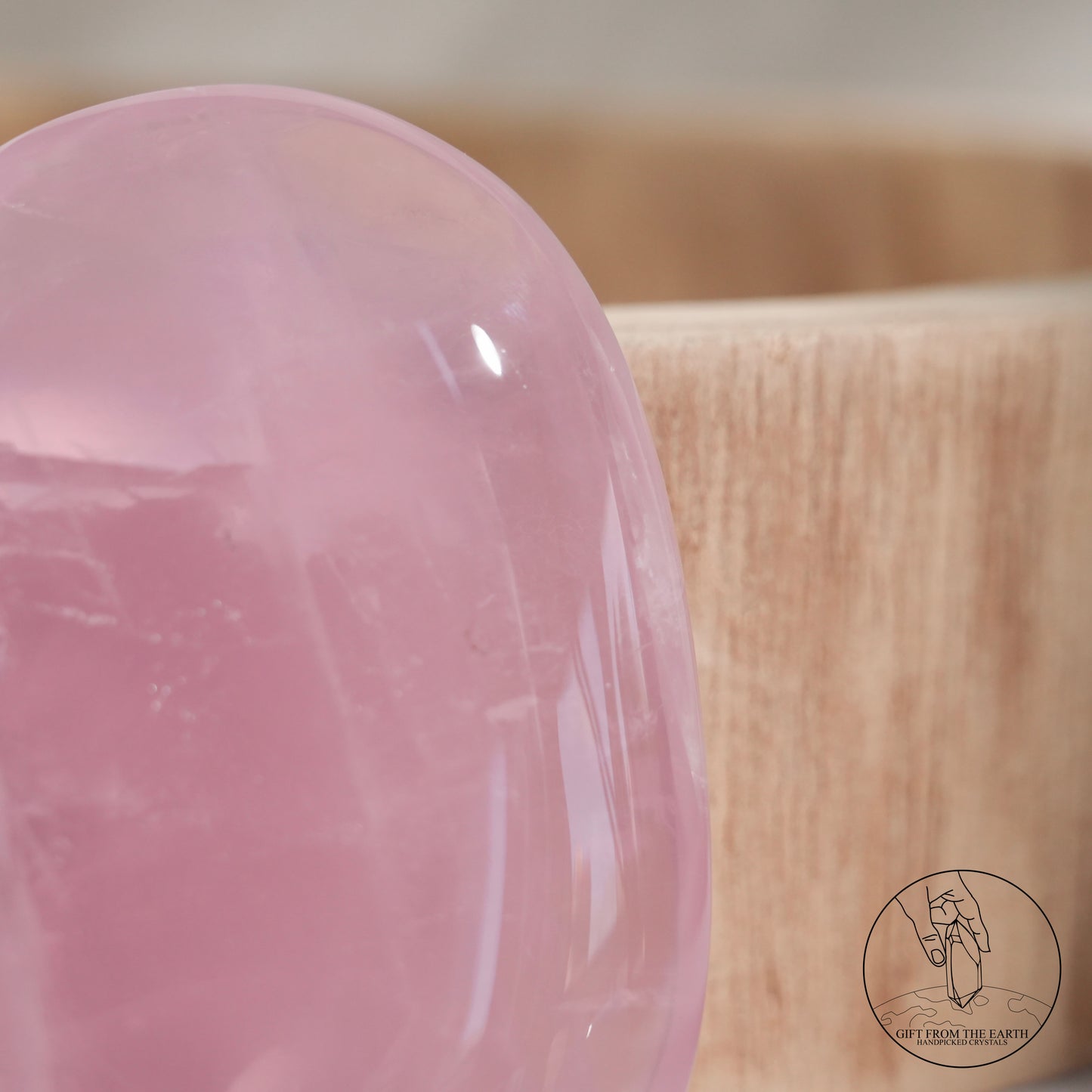 莫桑比克星光粉晶把件