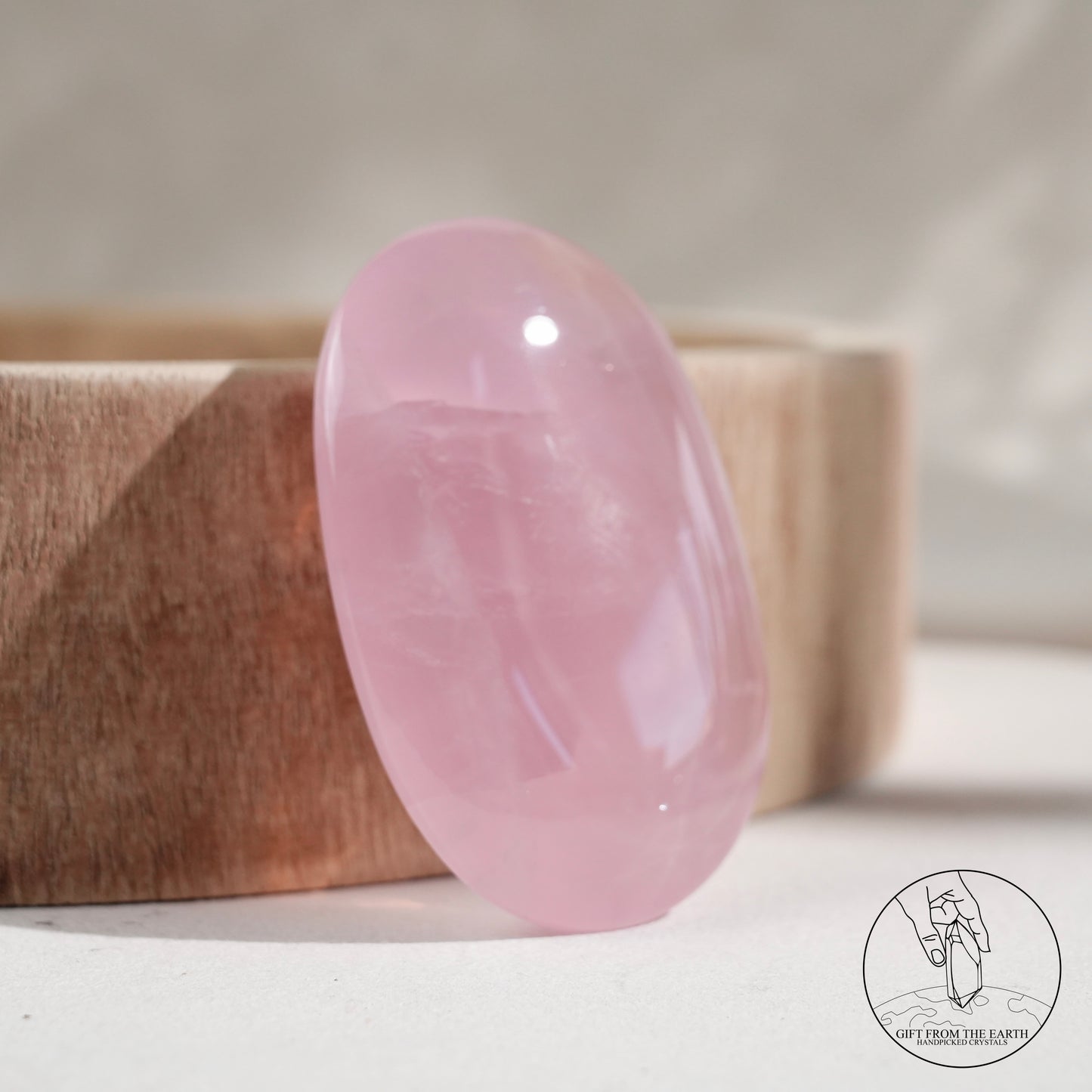 莫桑比克星光粉晶把件