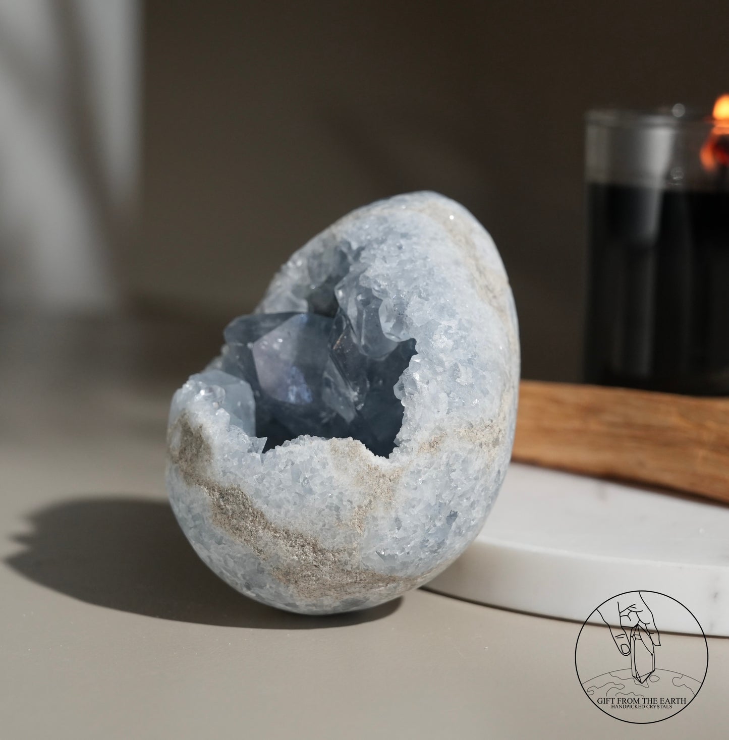 Egg-shaped celestite