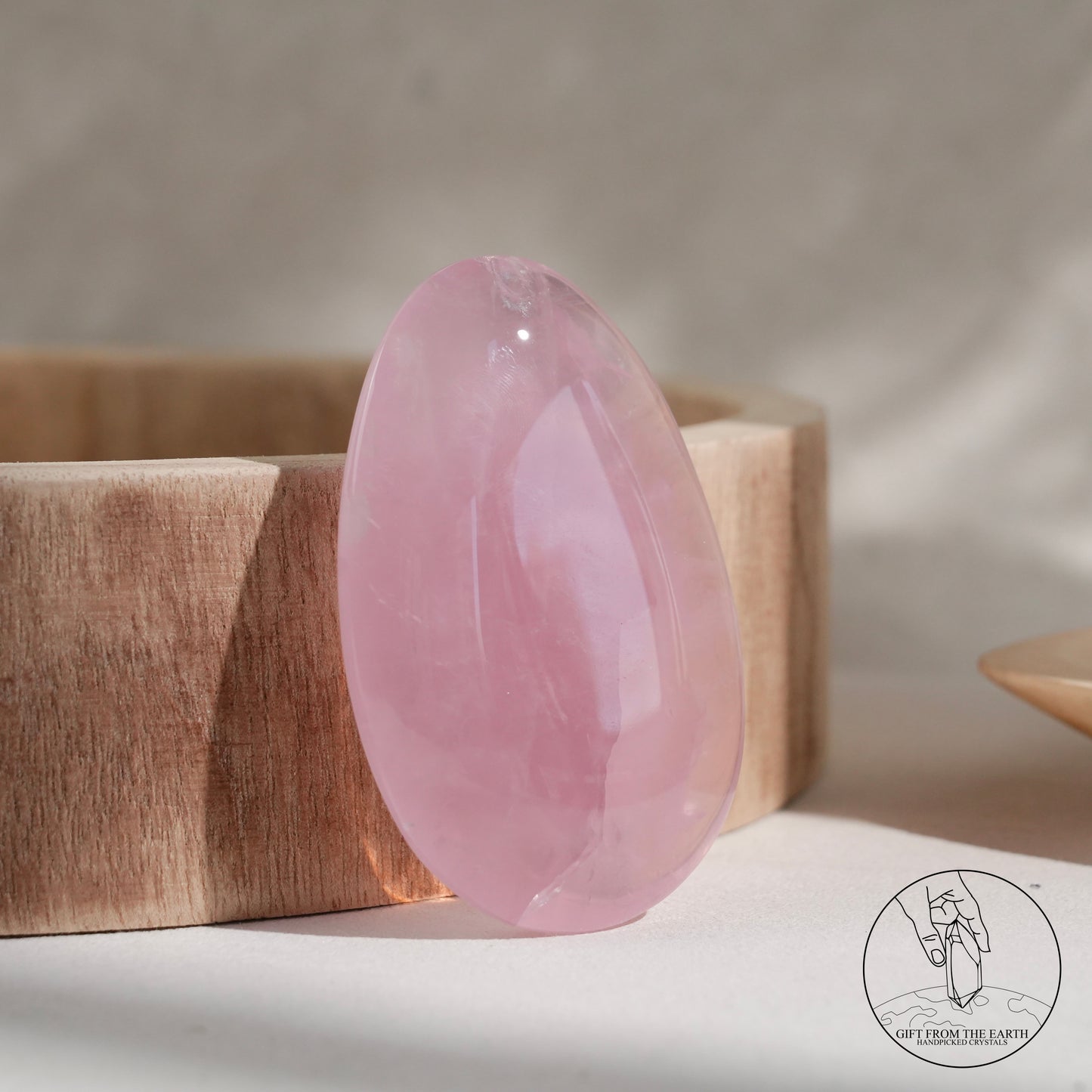 莫桑比克星光粉晶把件