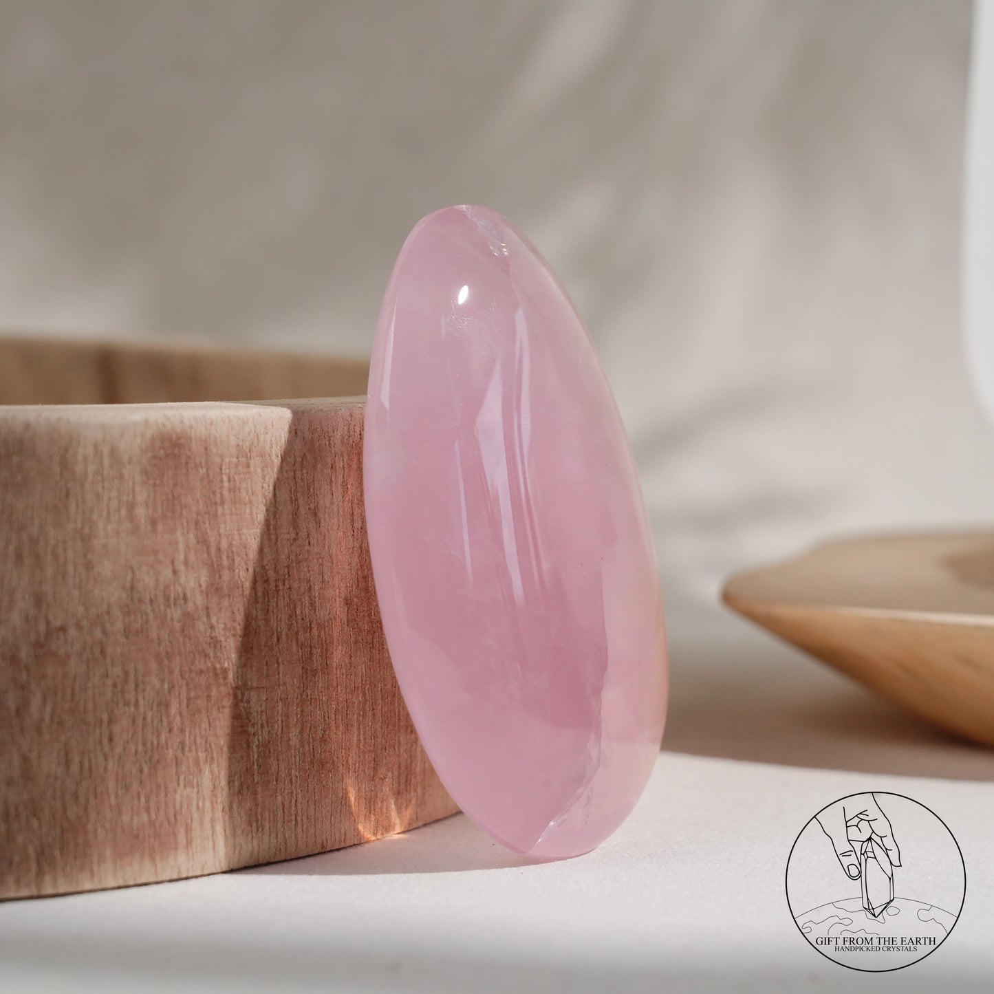 莫桑比克星光粉晶把件