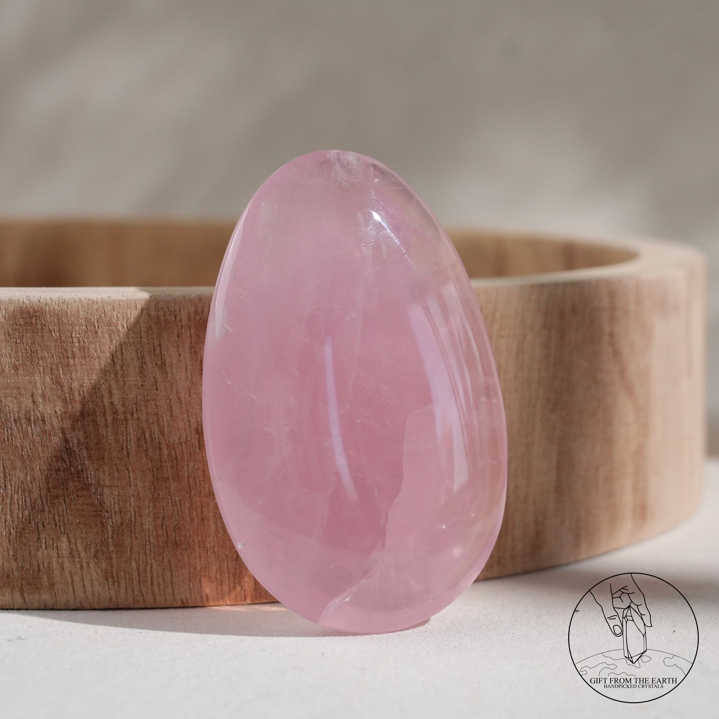 莫桑比克星光粉晶把件