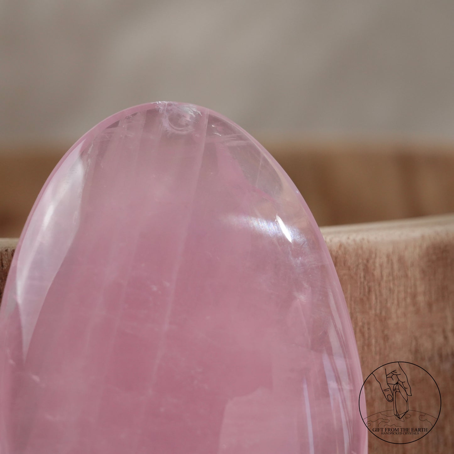 莫桑比克星光粉晶把件