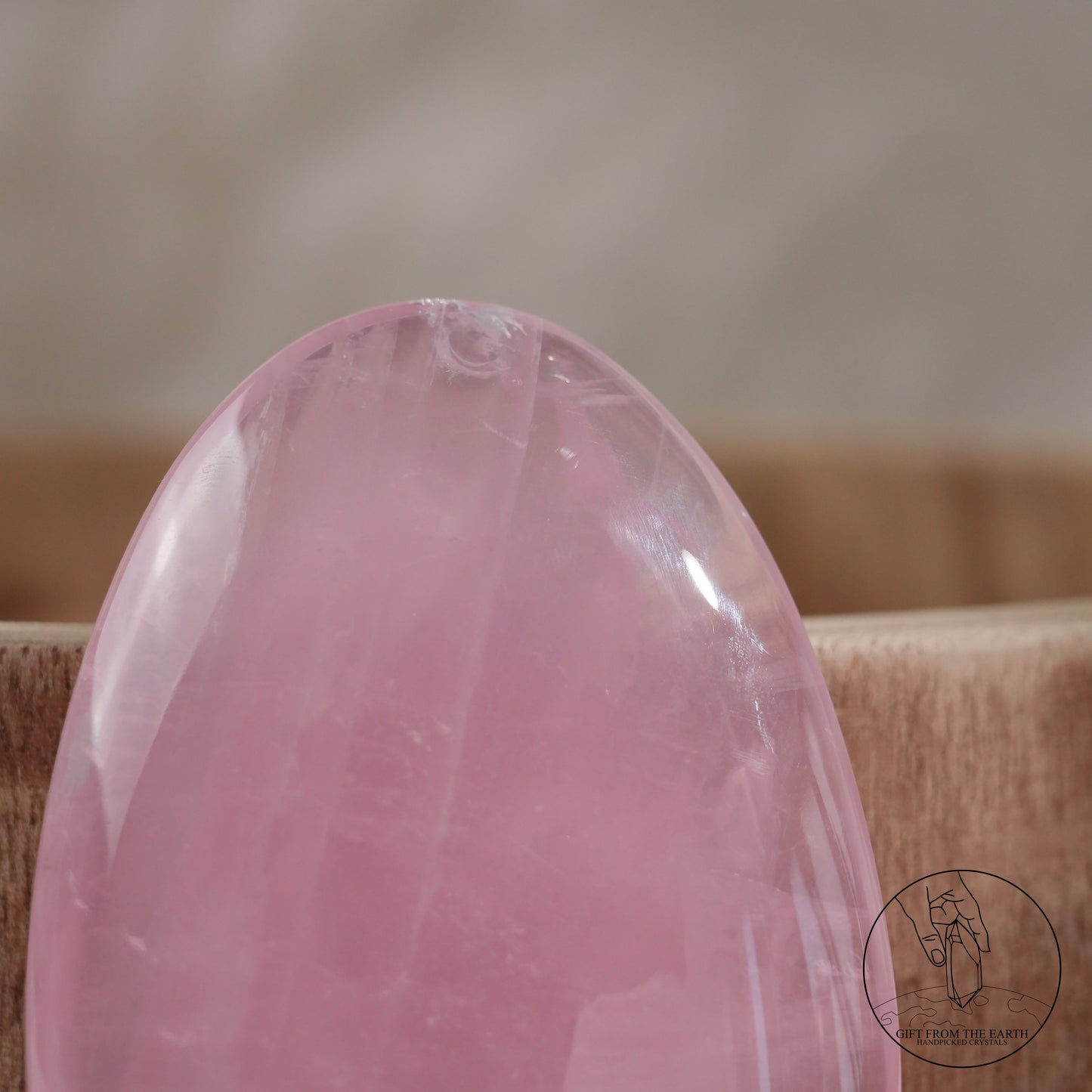 莫桑比克星光粉晶把件