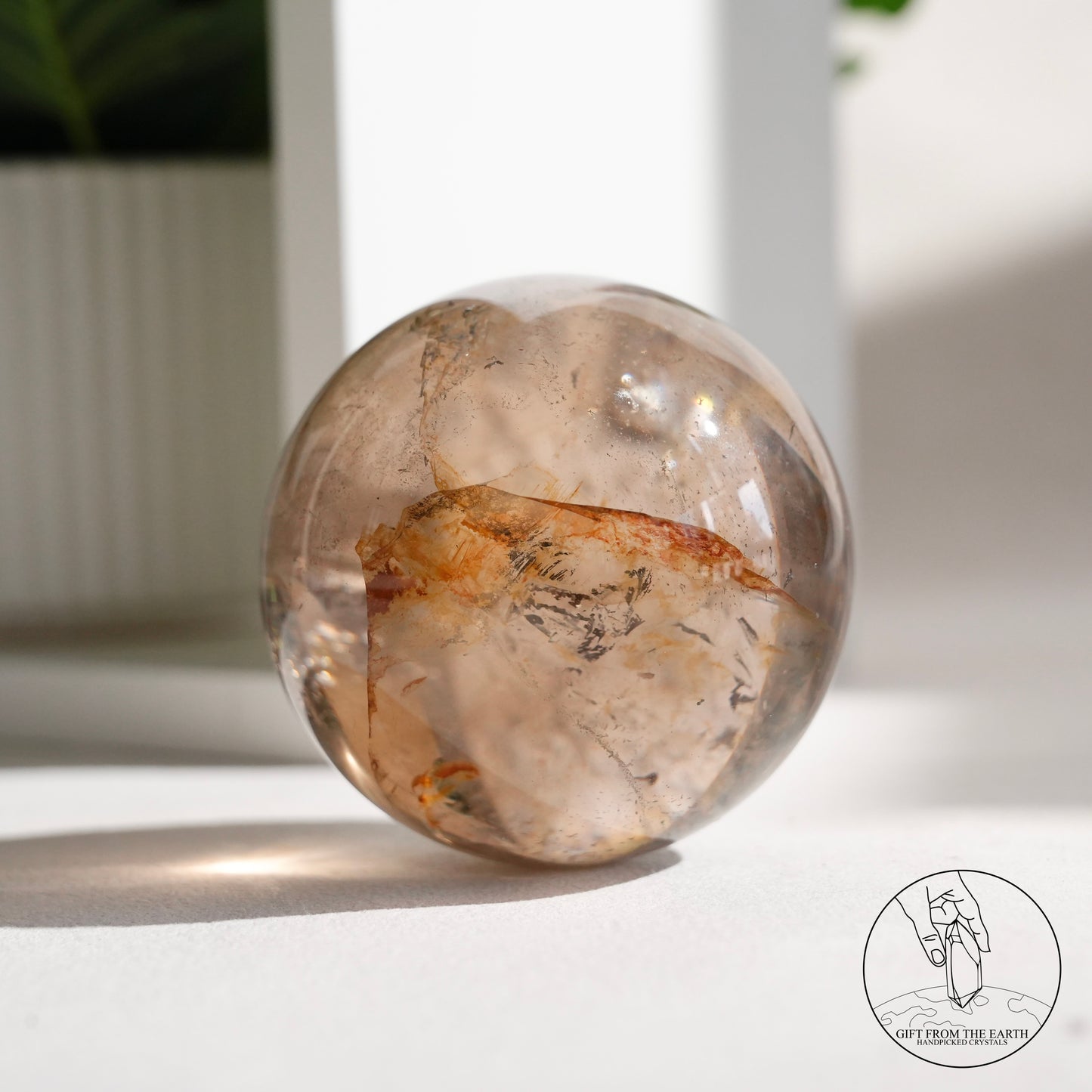 Smoky quartz sphere