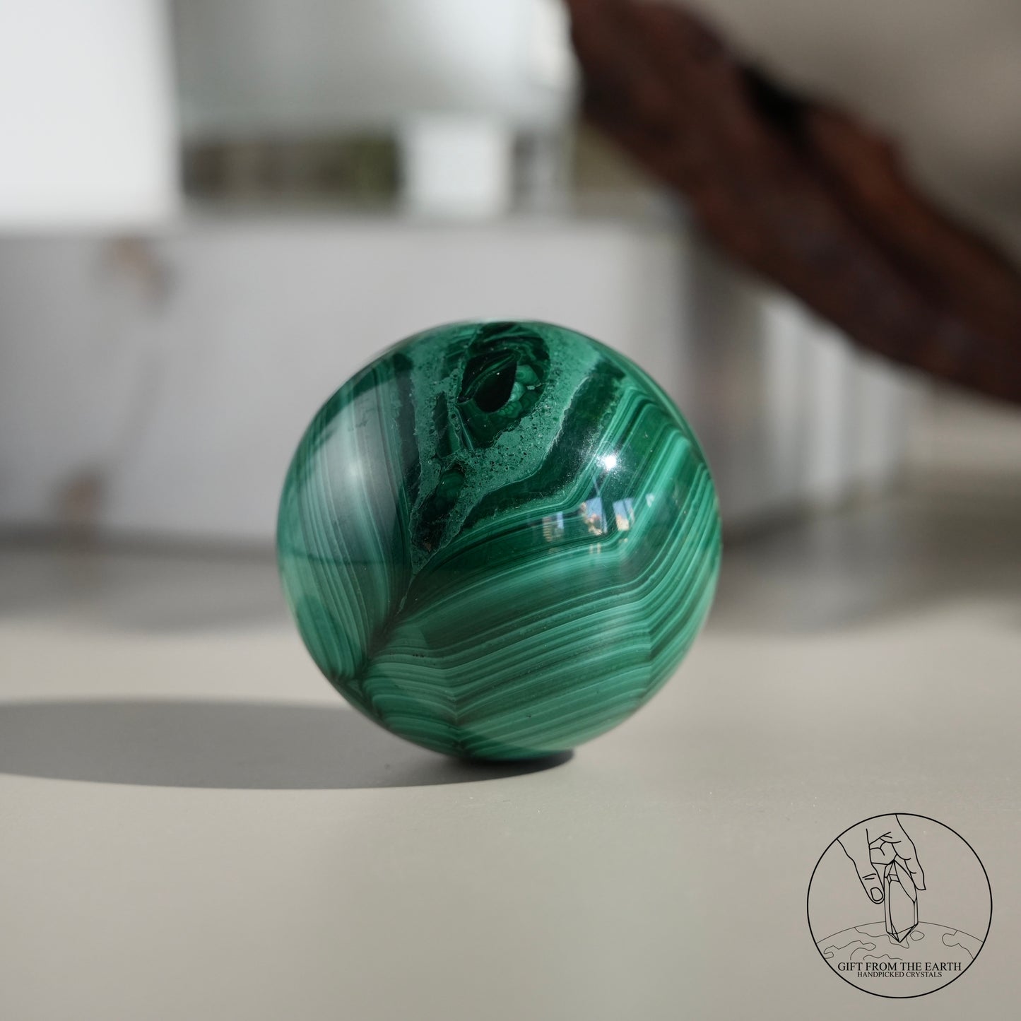 Malachite sphere