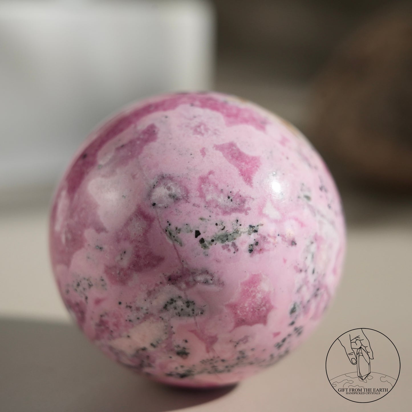 Peruvian rhodochrosite sphere