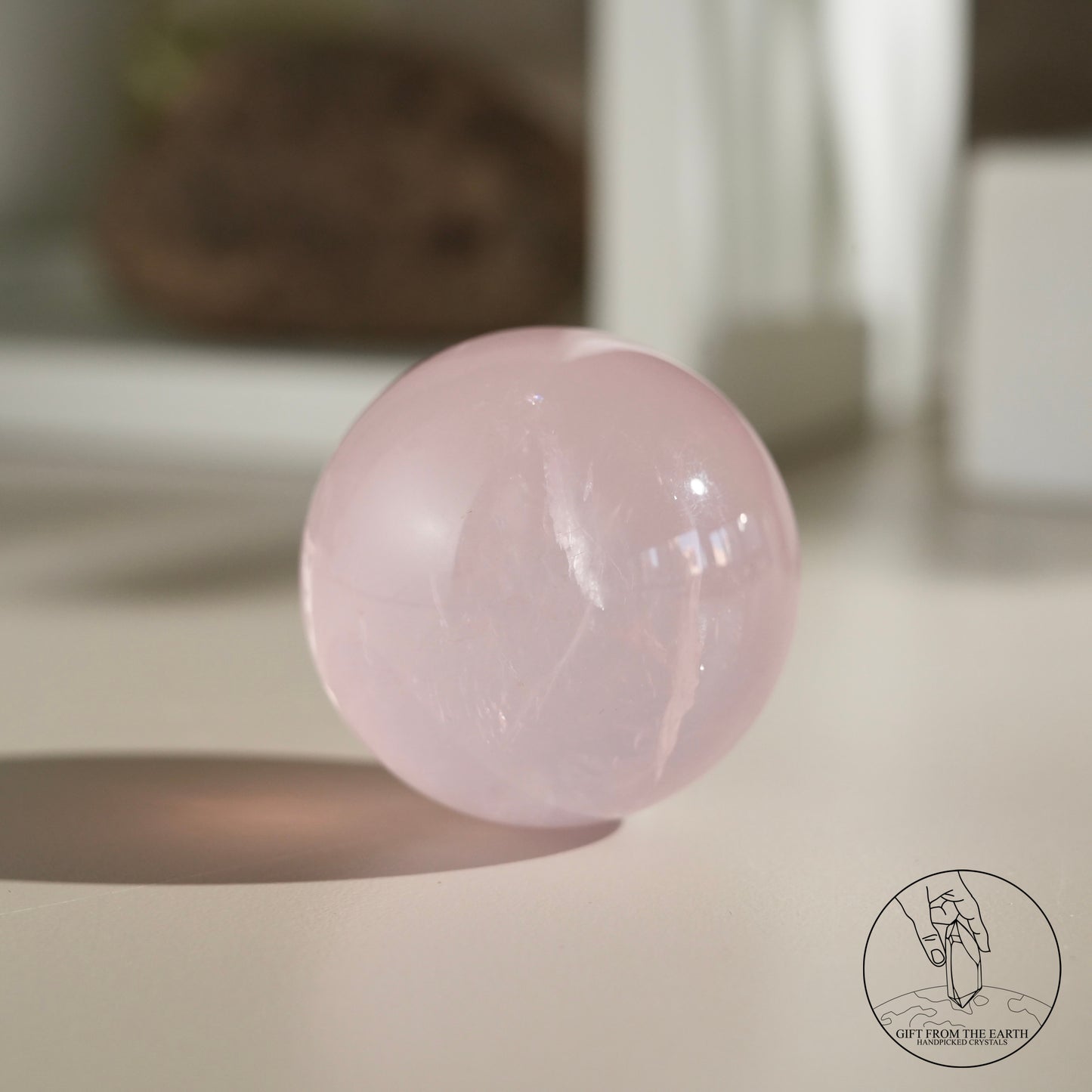 Mozambique Stary Rose Quartz Sphere