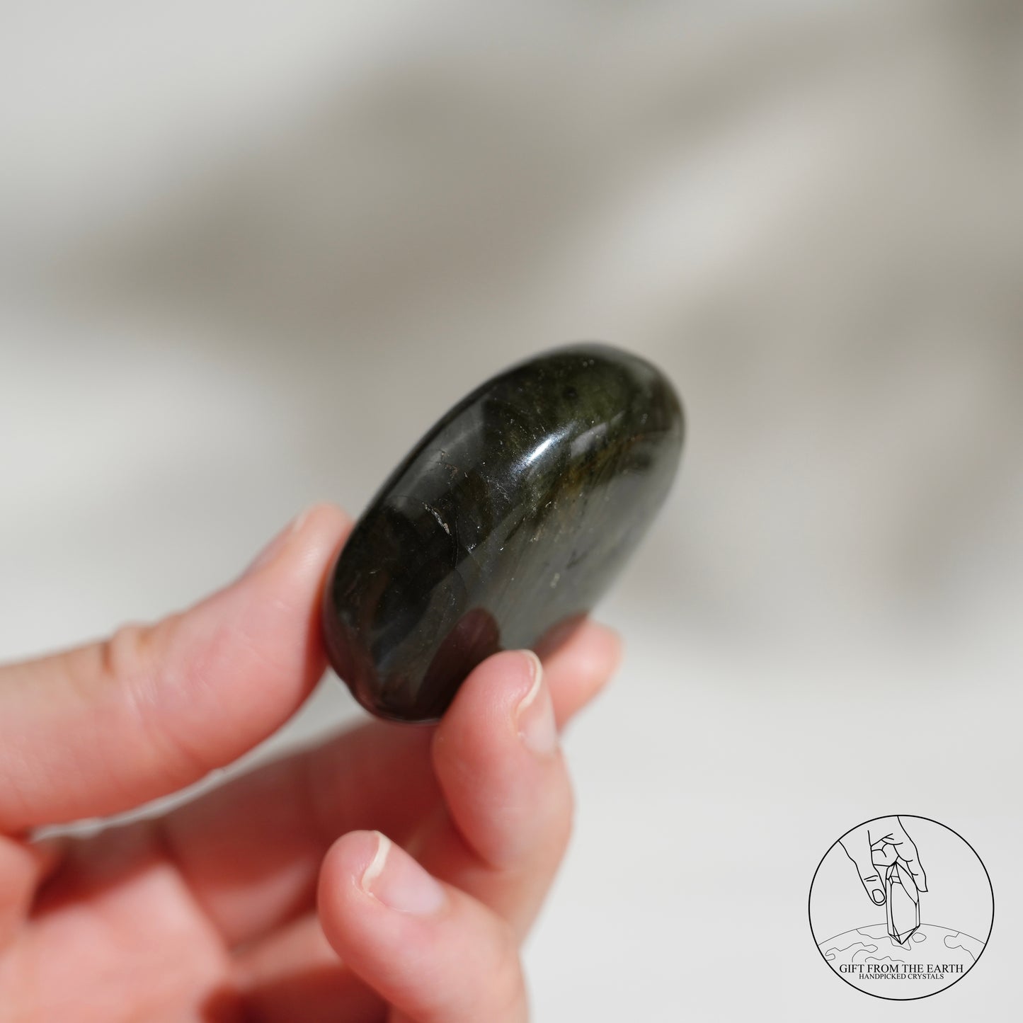 Double-sided flash purple-yellow labradorite