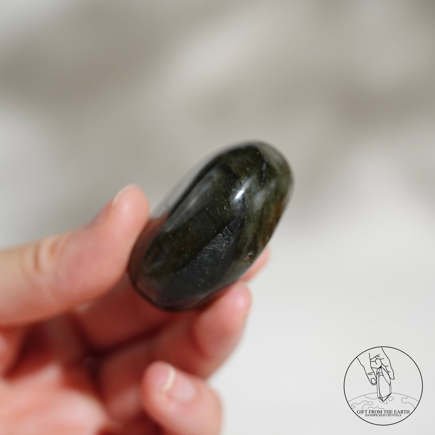 Double-sided flash purple-yellow labradorite