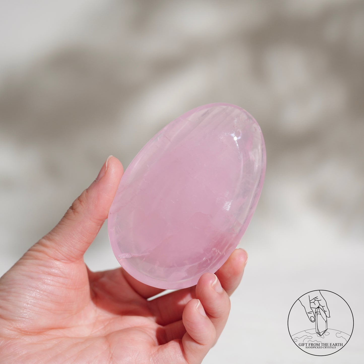 莫桑比克星光粉晶把件