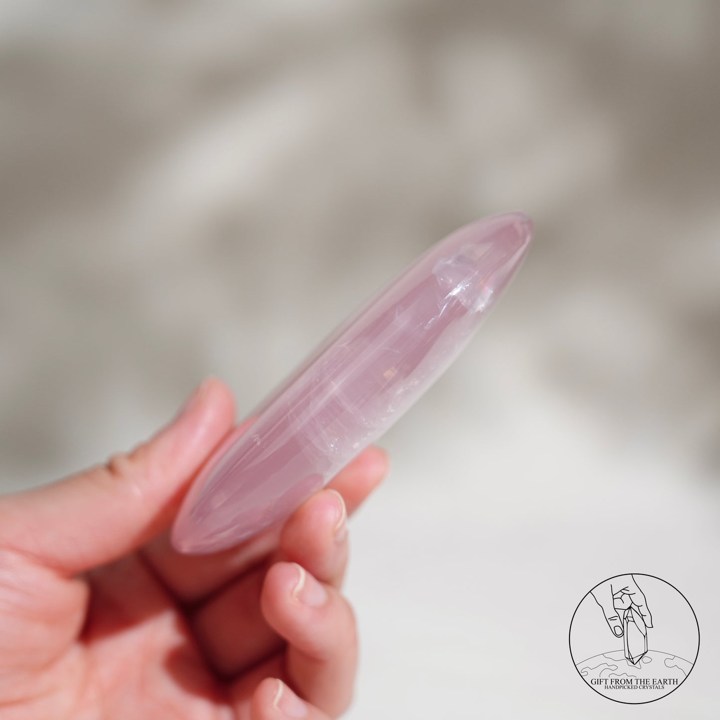 莫桑比克星光粉晶把件