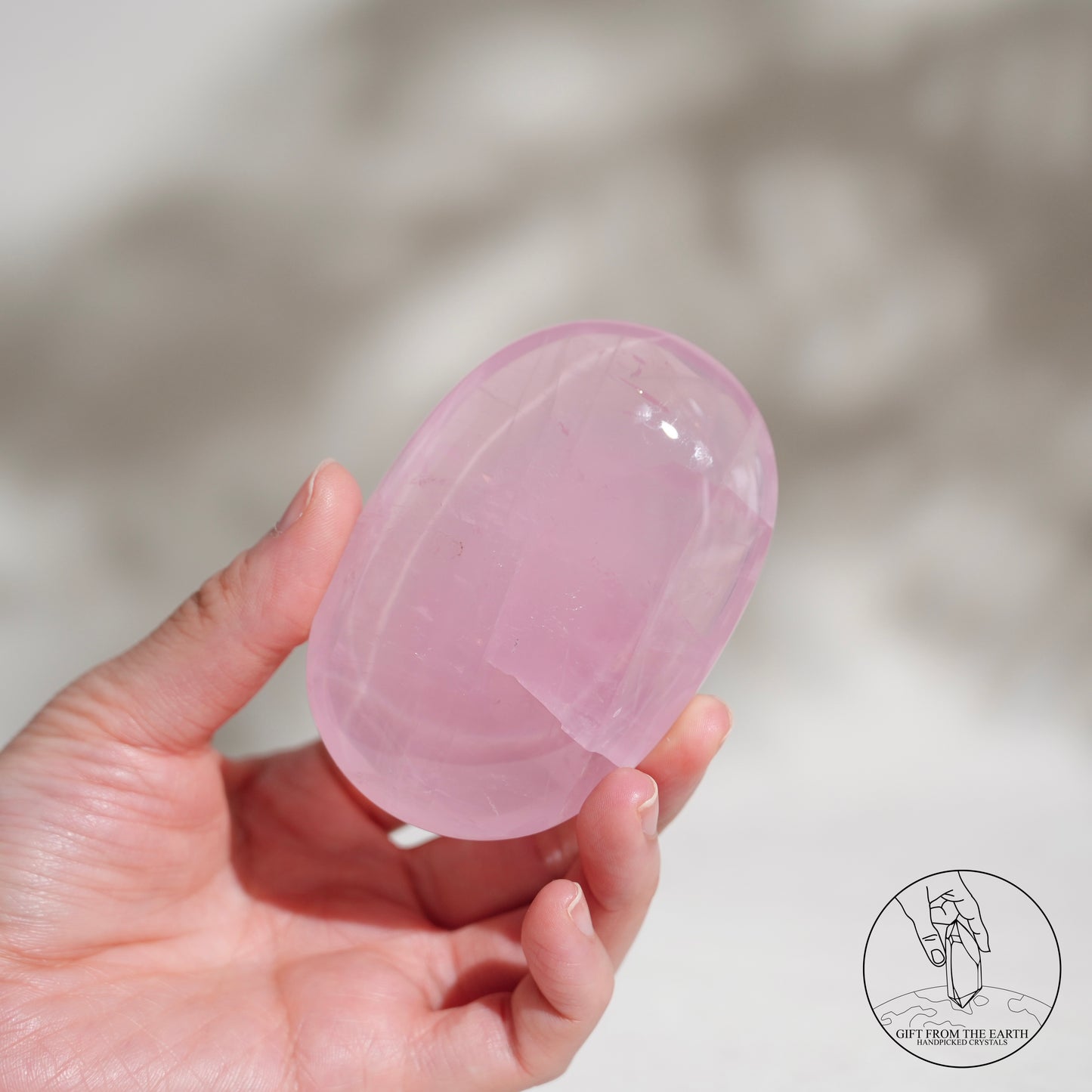 莫桑比克星光粉晶把件