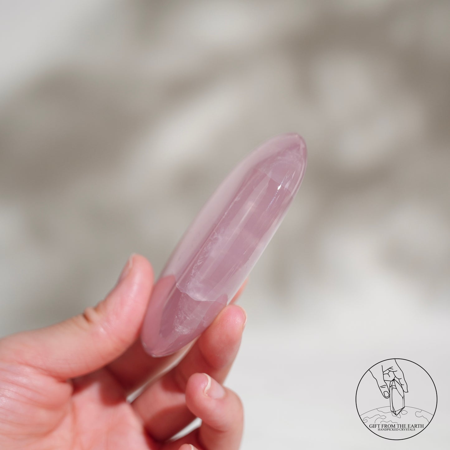 莫桑比克星光粉晶把件