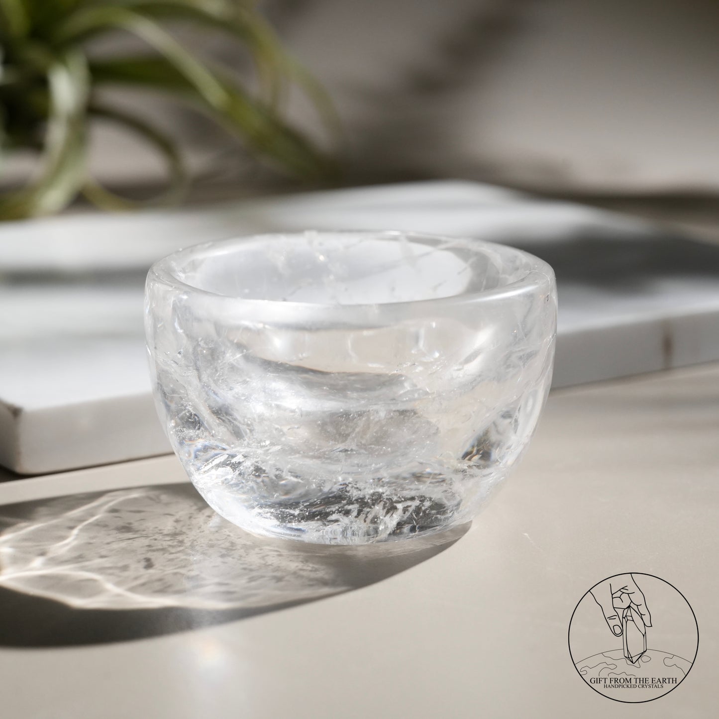 Clear quartz bowl