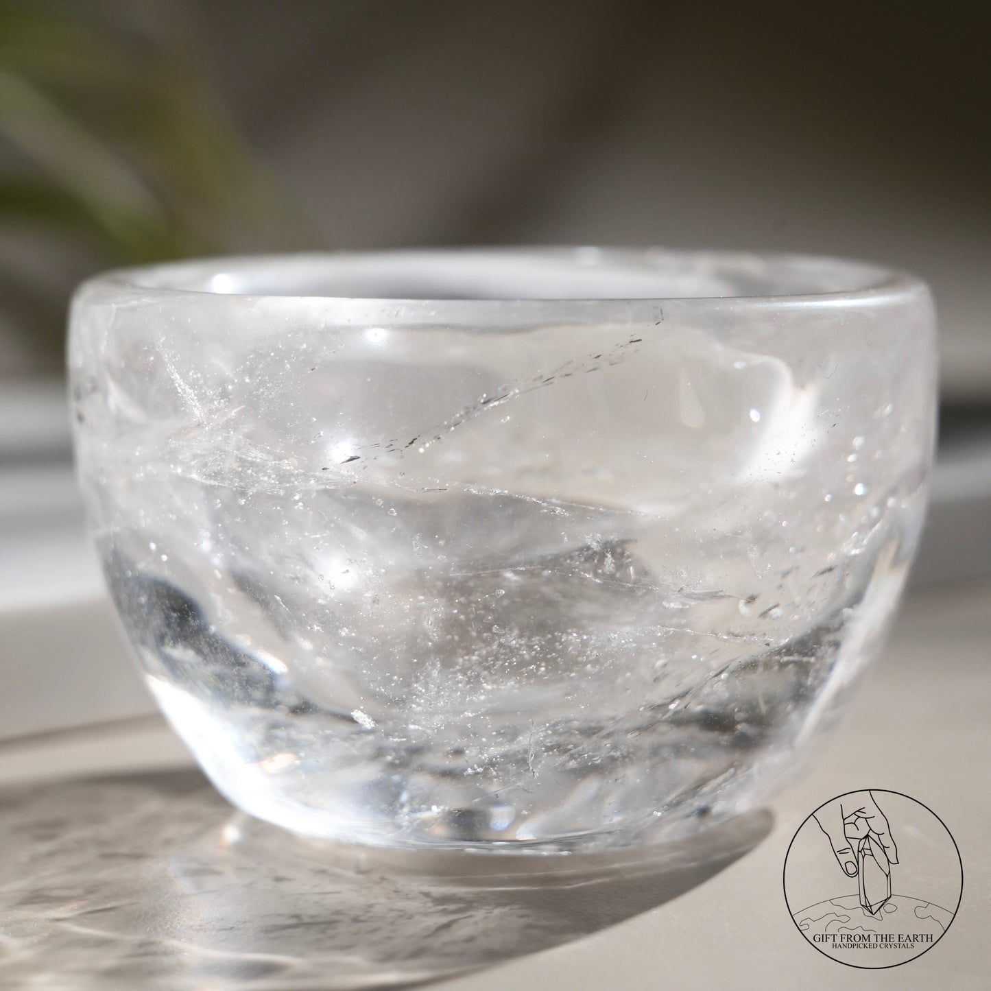 Clear quartz bowl