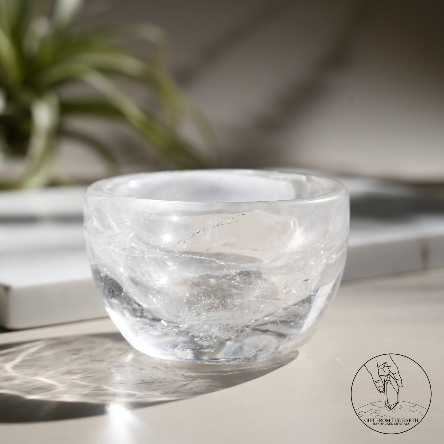 Clear quartz bowl