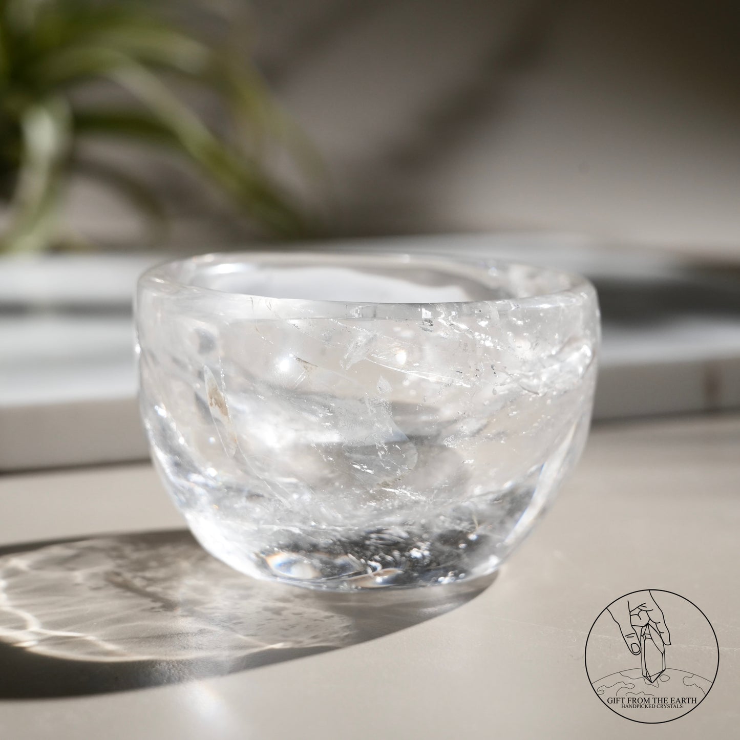 Clear quartz bowl