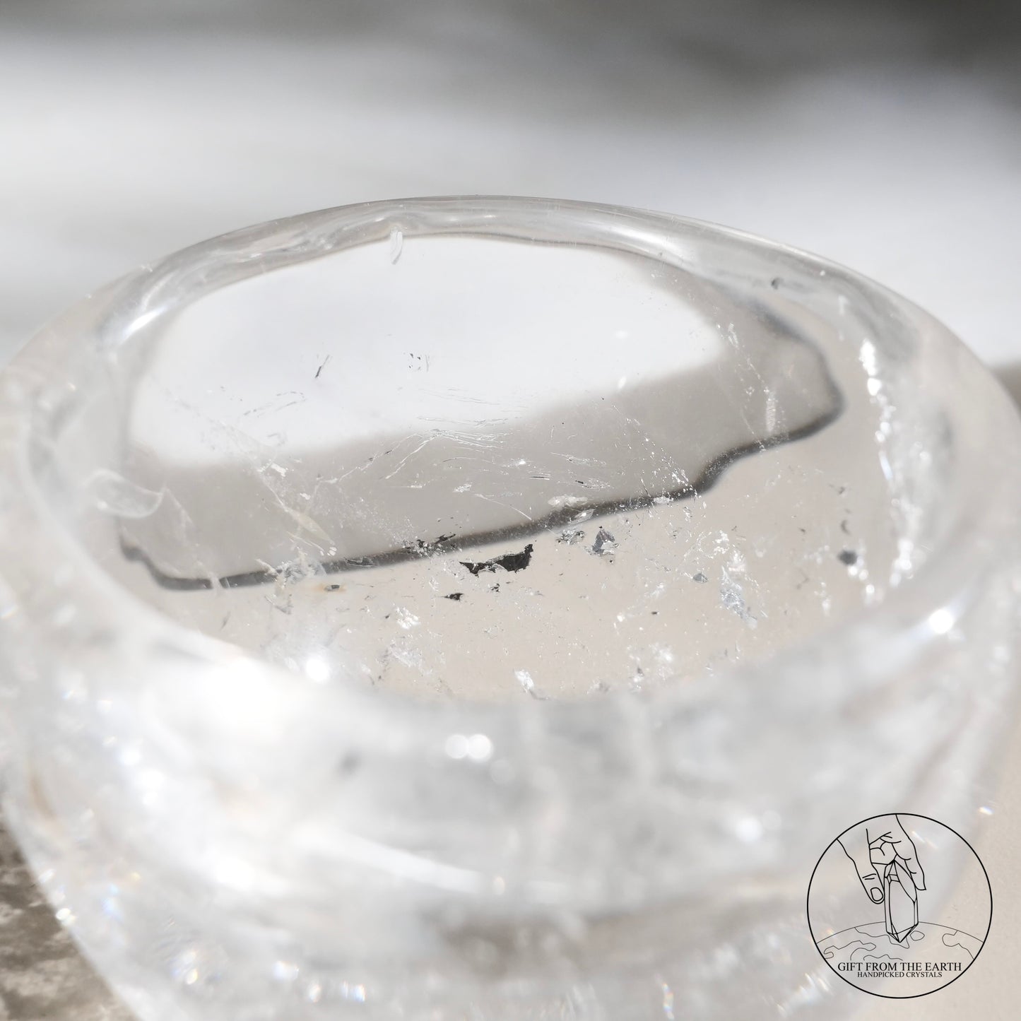 Clear quartz bowl