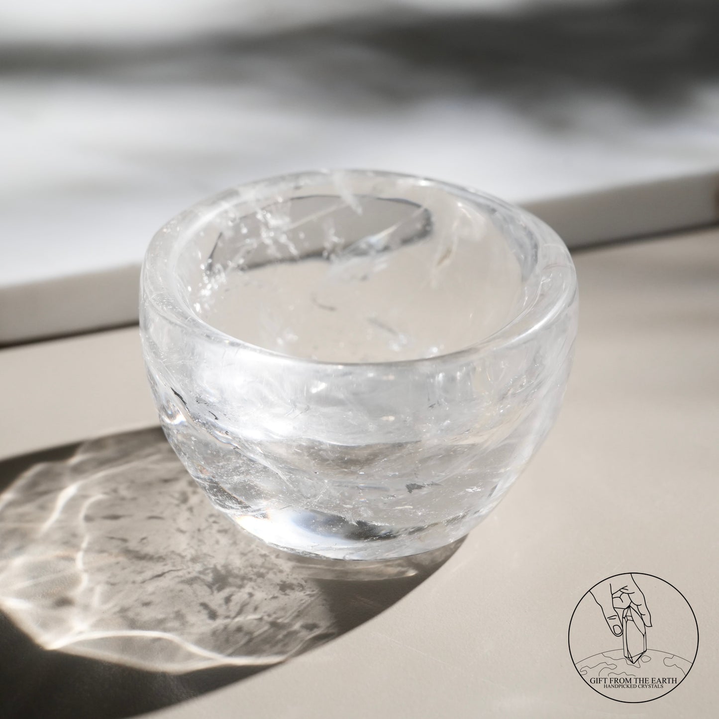 Clear quartz bowl