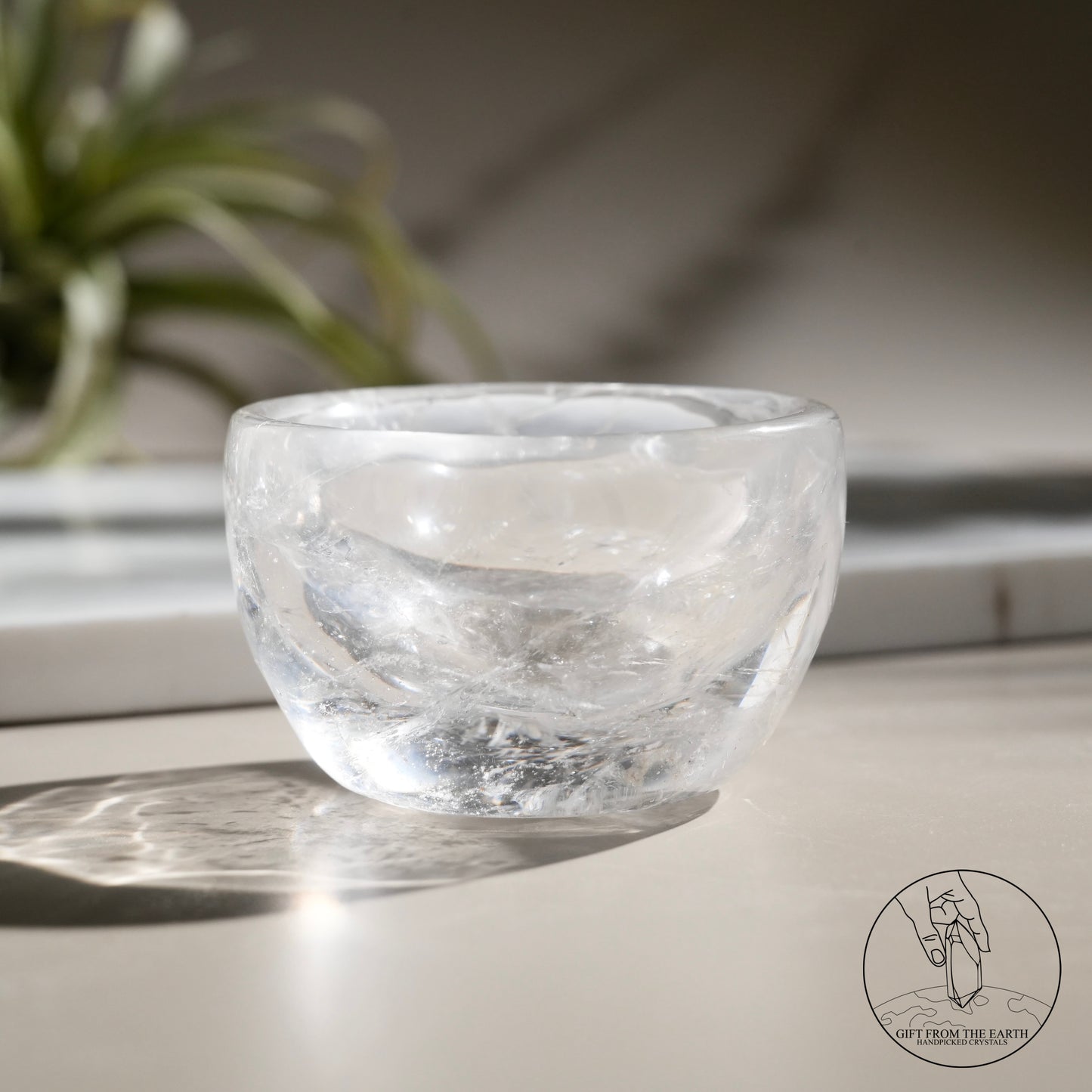 Clear quartz bowl