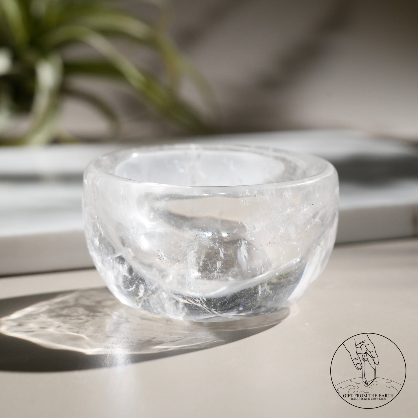 Clear quartz bowl