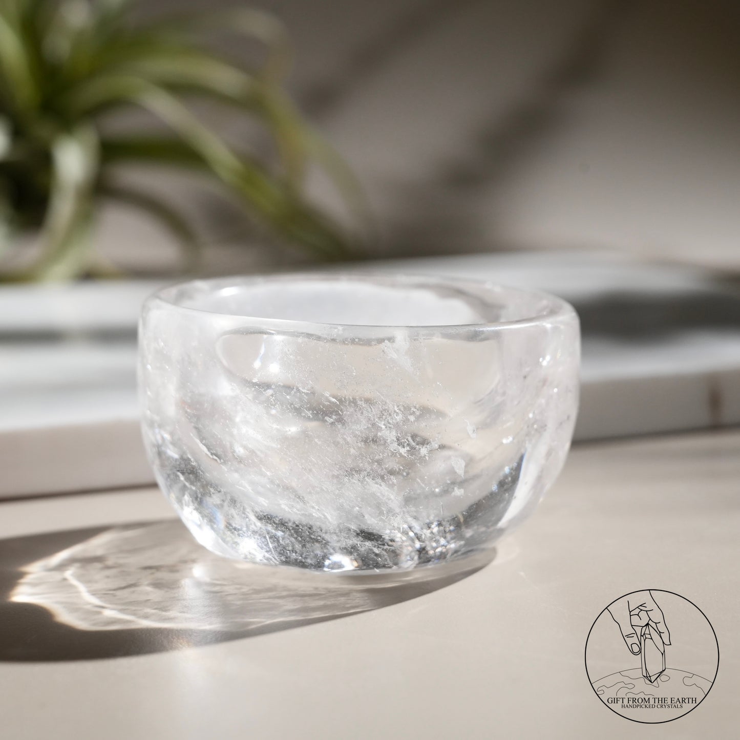 Clear quartz bowl