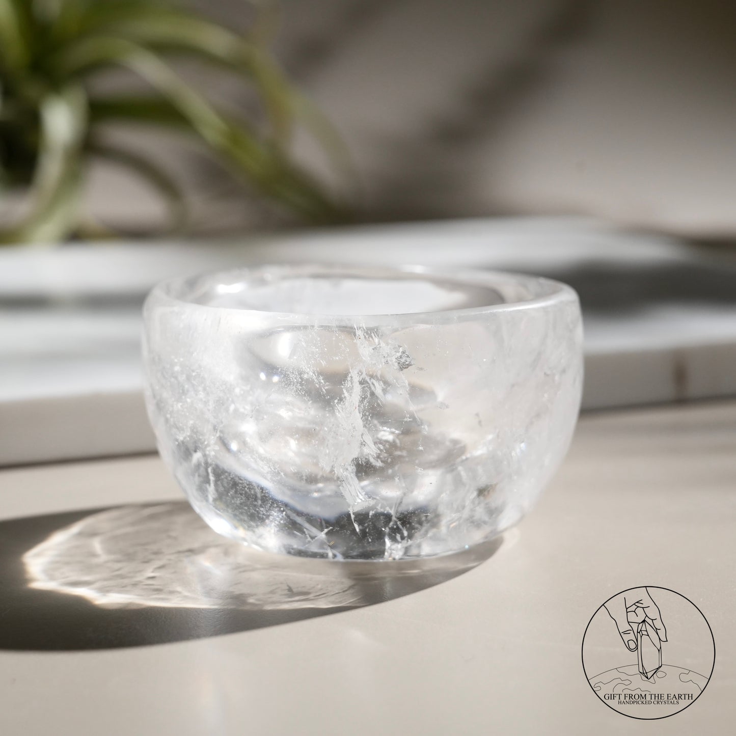 Clear quartz bowl